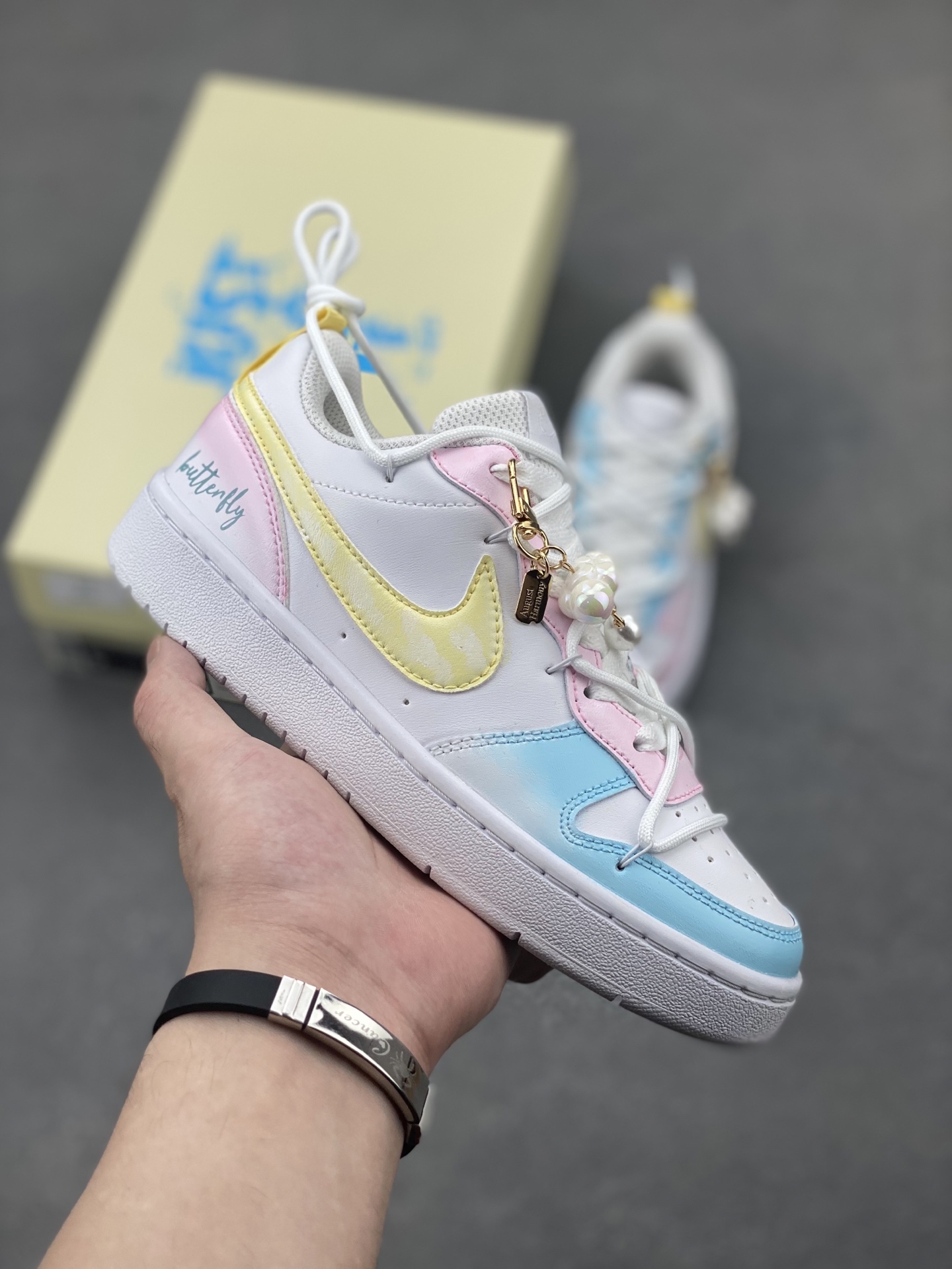 Nike Court Borough Low Rainbow Cloud Sneakers - Pastel Color Block Shoes 2 i1747684909123 9865 0 0