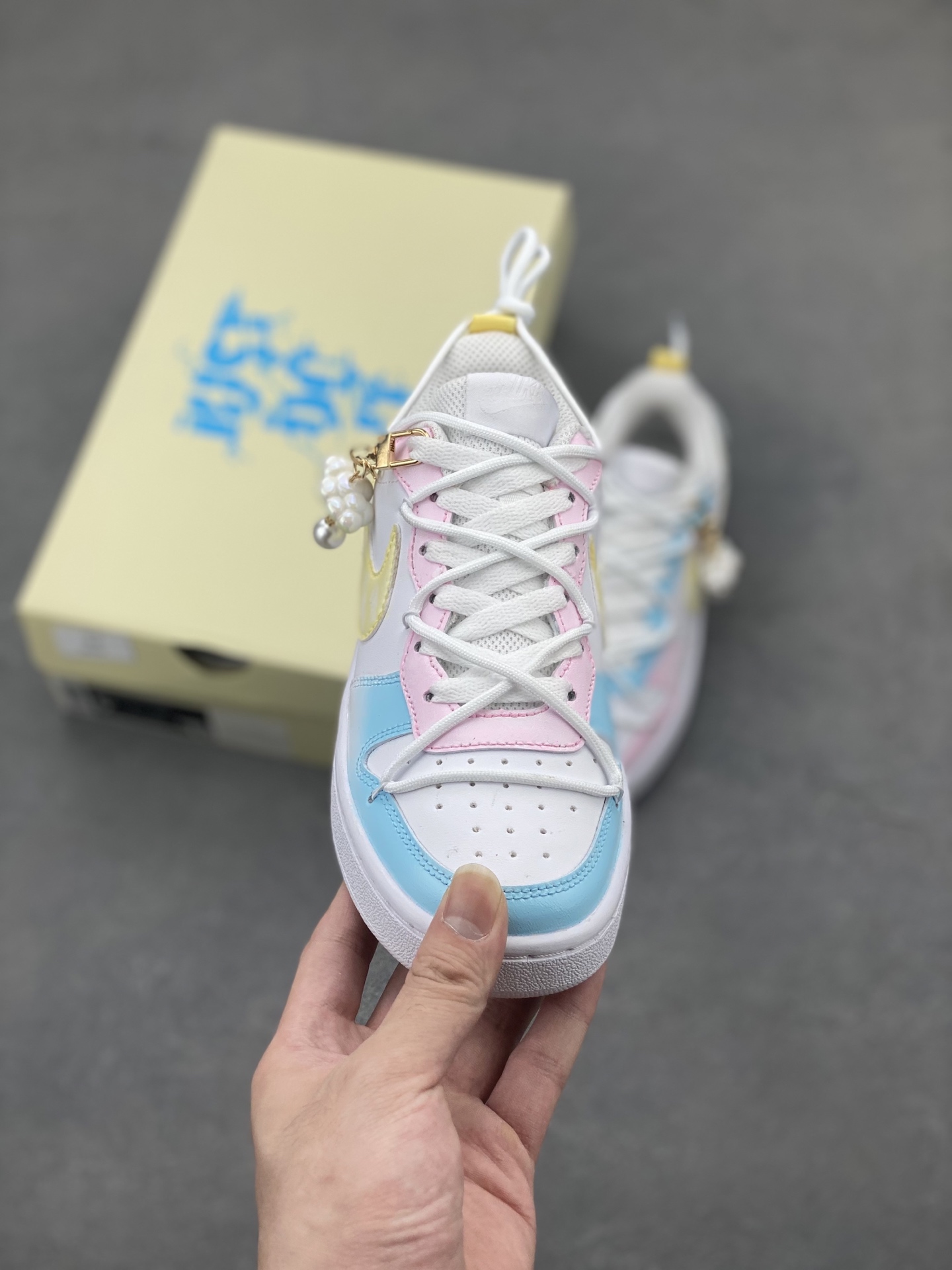 Nike Court Borough Low Rainbow Cloud Sneakers - Pastel Color Block Shoes 3 i1747684909172 1554 0 1