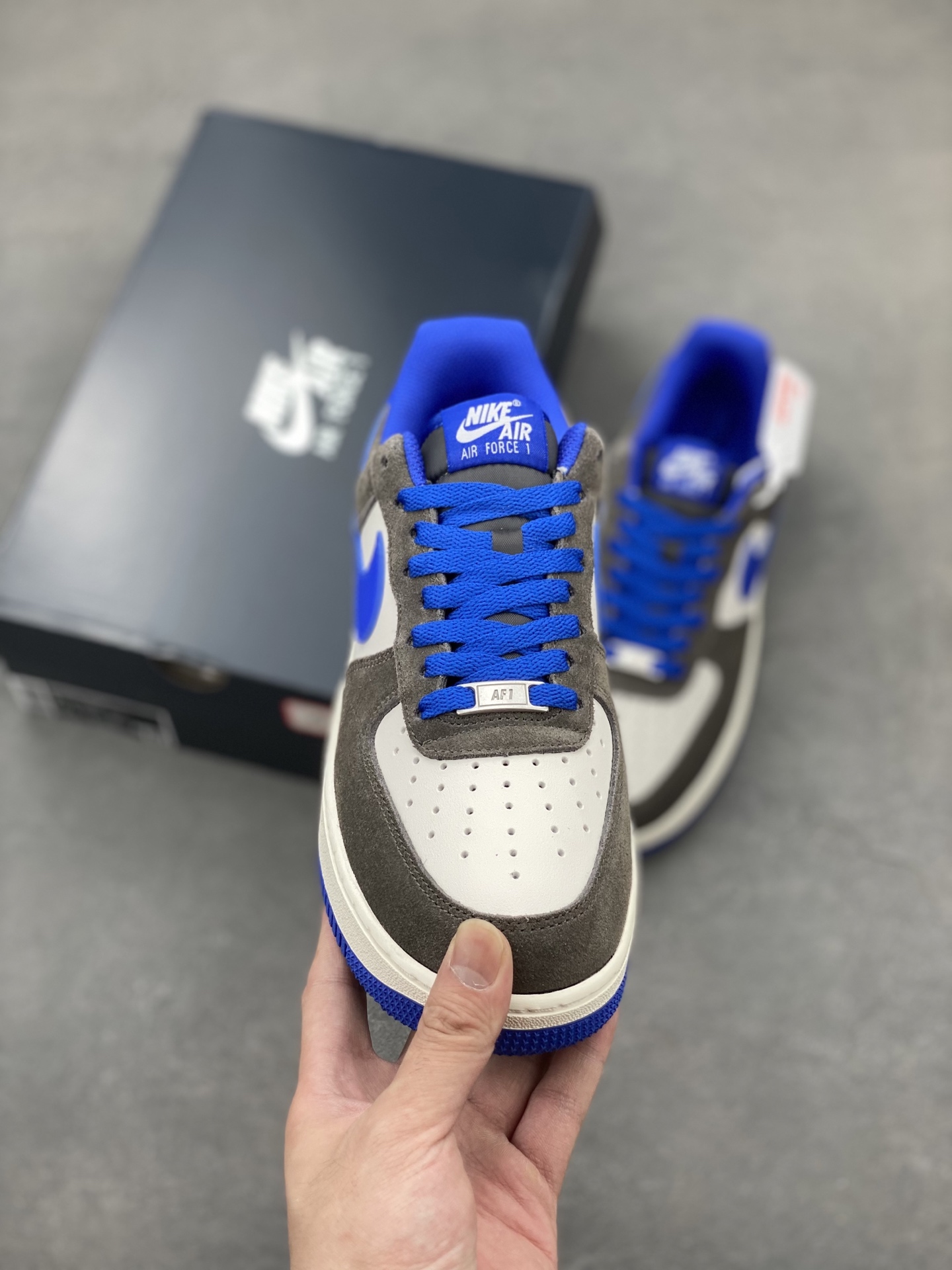 Nike Air Force 1 '07 Low Grey/Blue Sneakers - Limited Edition, Comfortable Fit 3 i1749757668282 5509 0 1