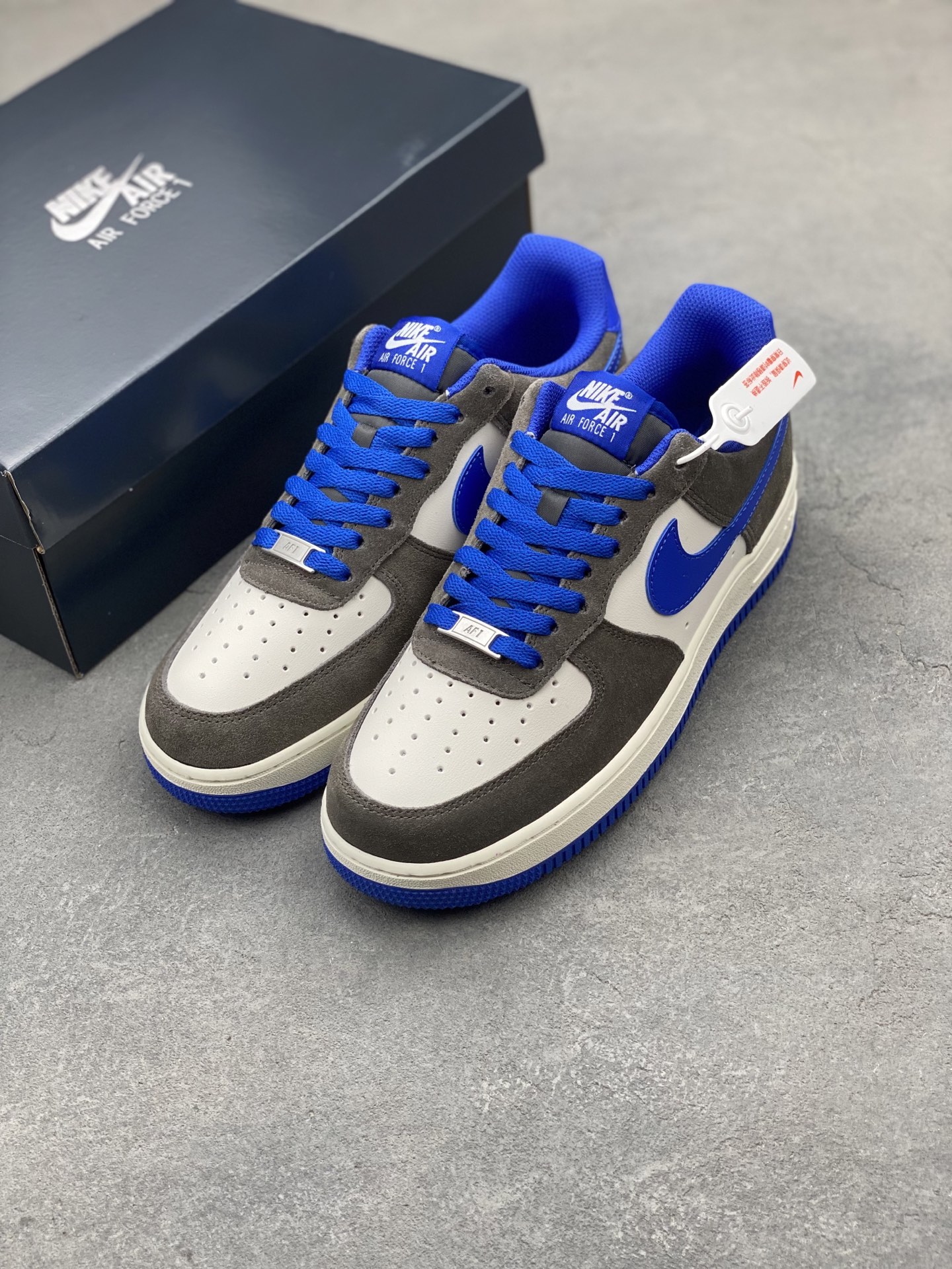 Nike Air Force 1 '07 Low Grey/Blue Sneakers - Limited Edition, Comfortable Fit 9 i1749757673540 7642 0 7