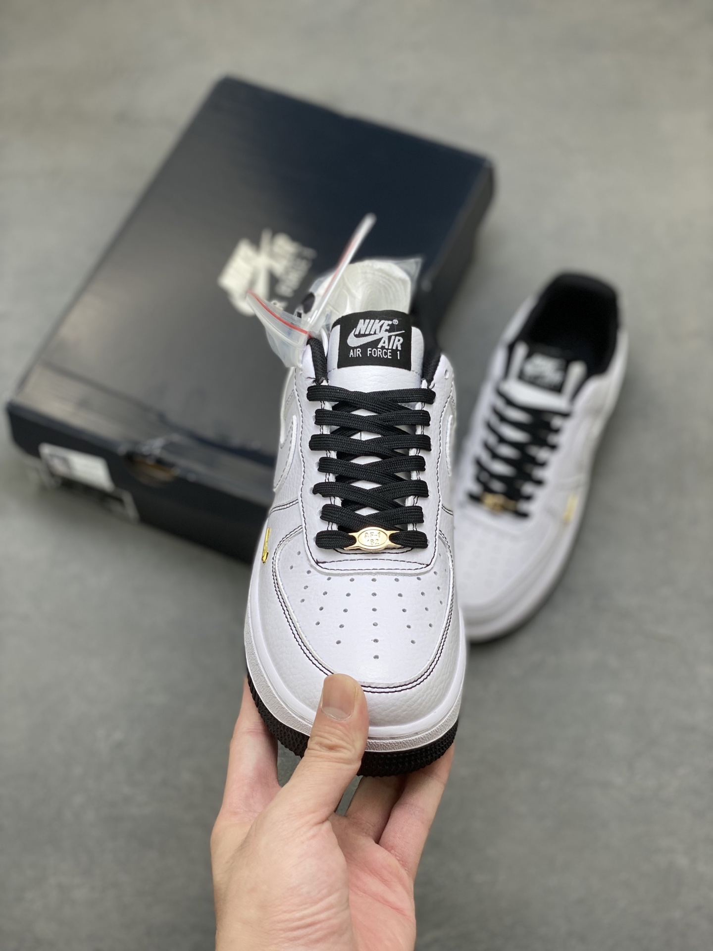 Nike Air Force 1 '07 Low White/Black Stitching Detail - Limited Edition 3 i1753460425102 5629 0 1