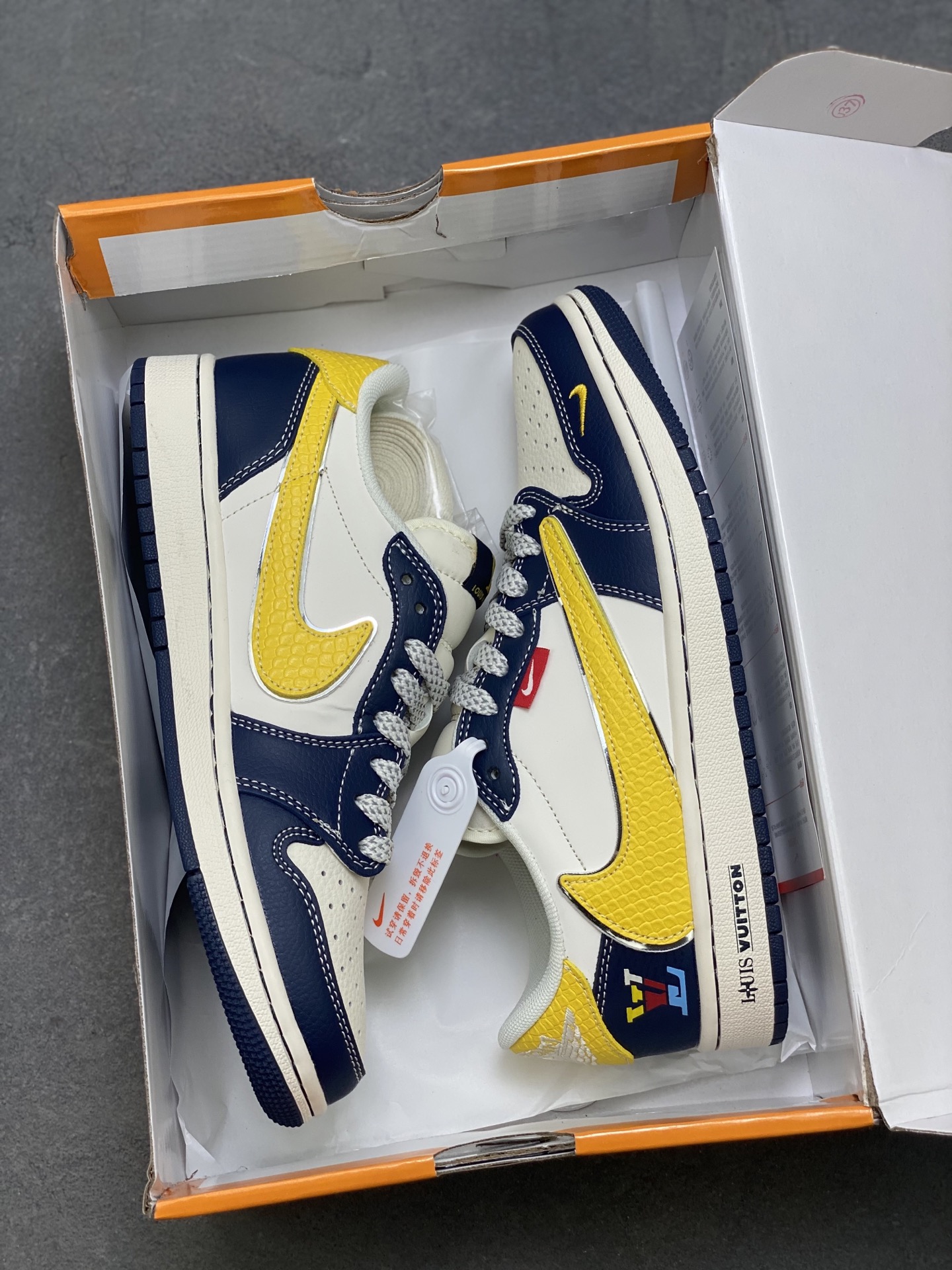 Nike Air Jordan 1 x Louis Vuitton Custom Low-Top Sneakers - Size 36-45.5 9 i1753806076726 6636 0 8