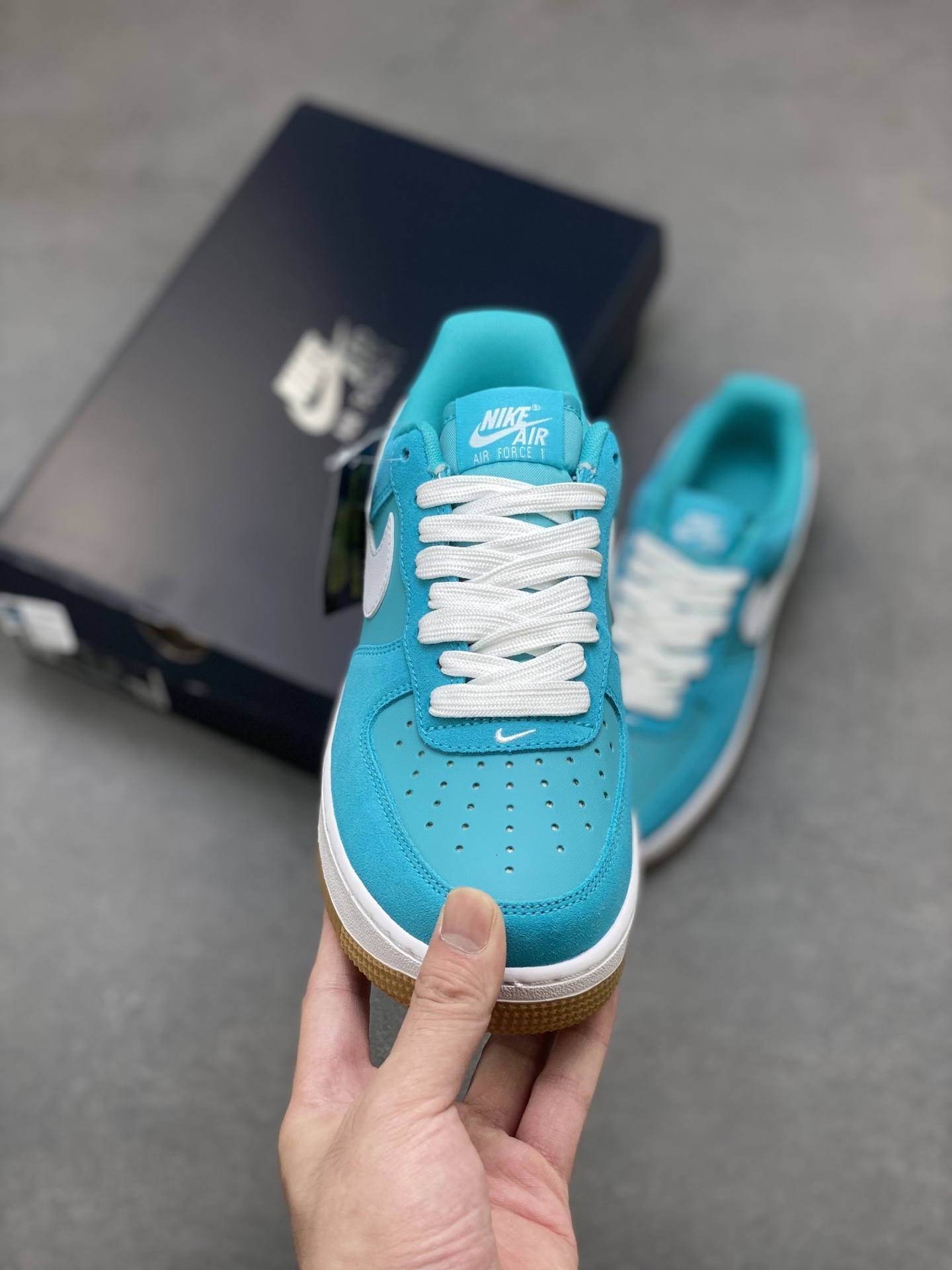 Nike Air Force 1 '07 Low Turquoise Blue & White, Limited Edition Sneakers 3 i1753806345678 3532 0 1