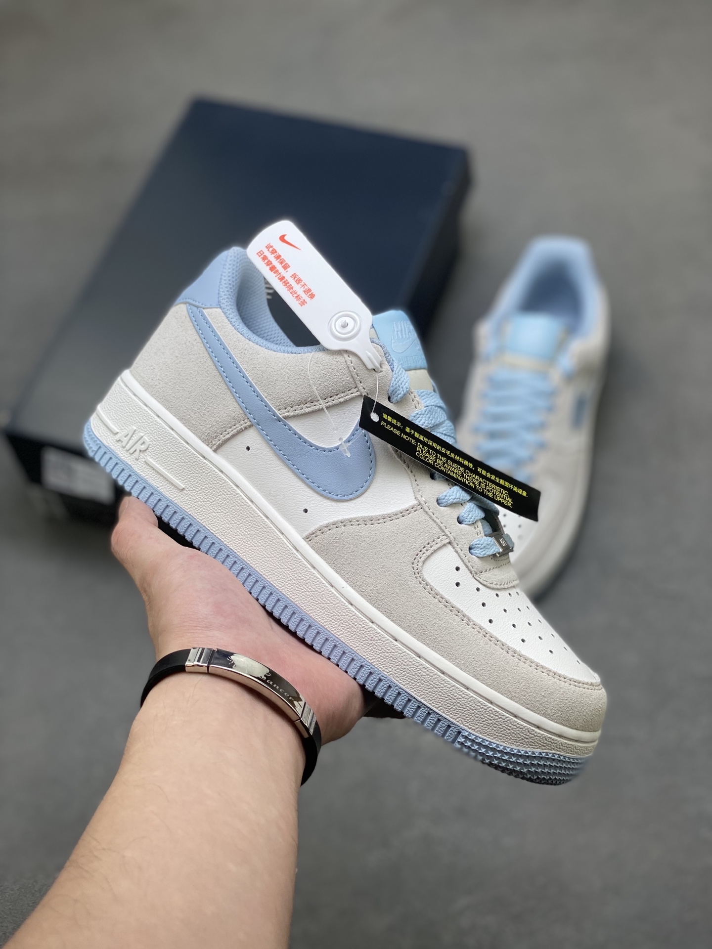 Nike Air Force 1 '07 Low Gray Blue Stitching Casual Sneakers 2 i1754589618694 4036 0 0