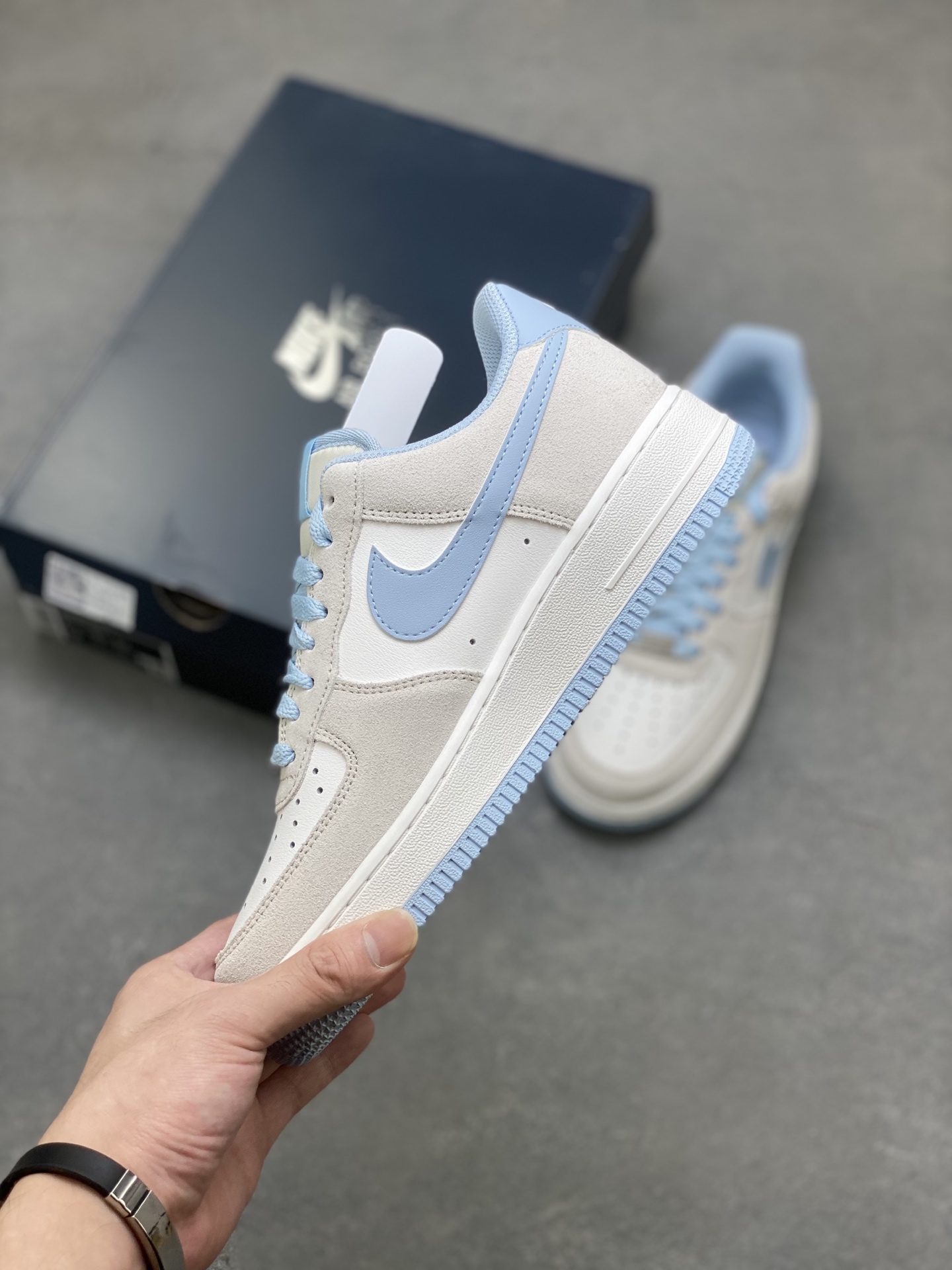 Nike Air Force 1 '07 Low Gray Blue Stitching Casual Sneakers 4 i1754589619074 8314 0 2