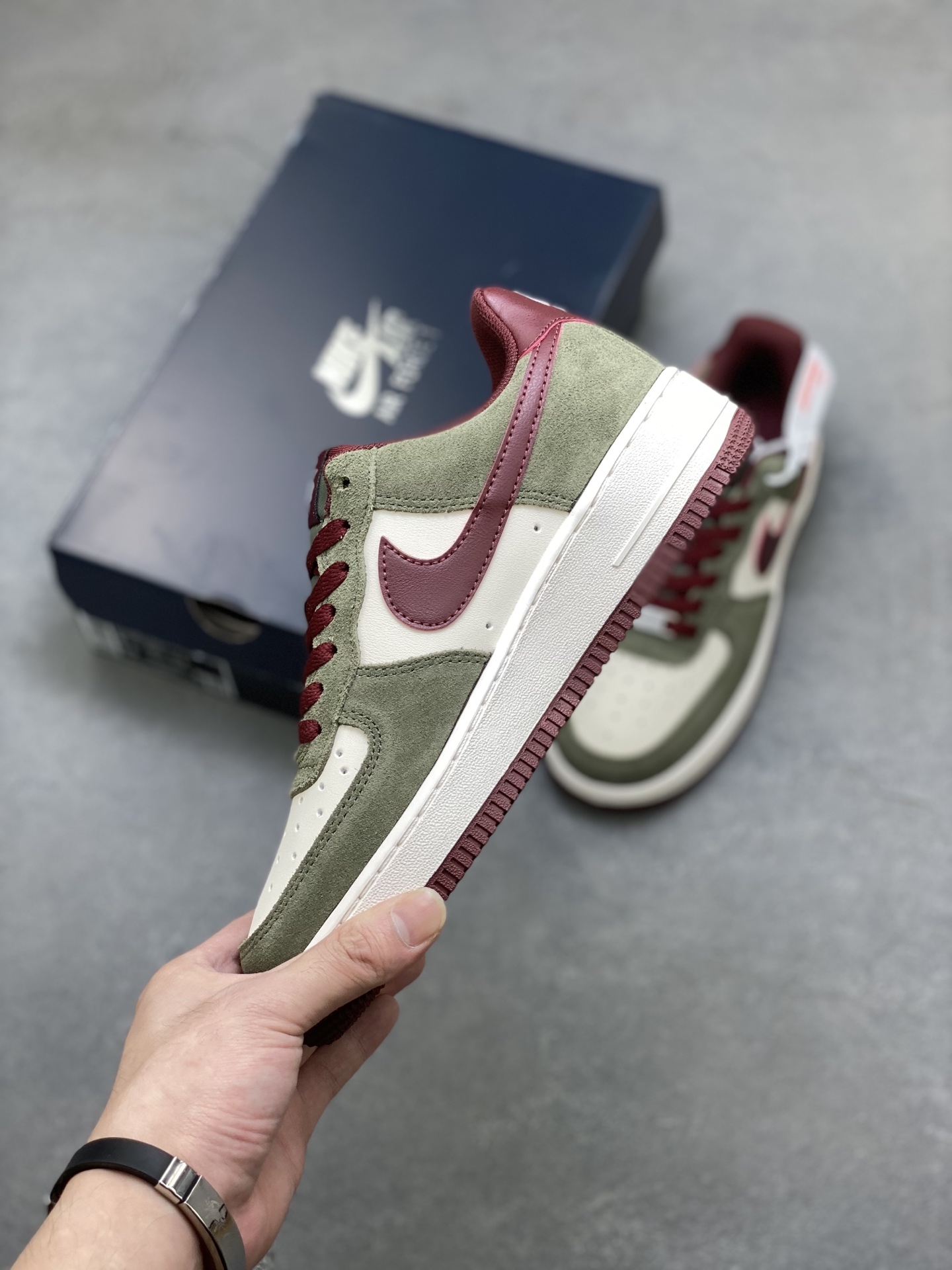 Nike Air Force 1 '07 Low Olive/Burgundy Sneakers - Limited Edition 4 i1754848769351 5108 0 2