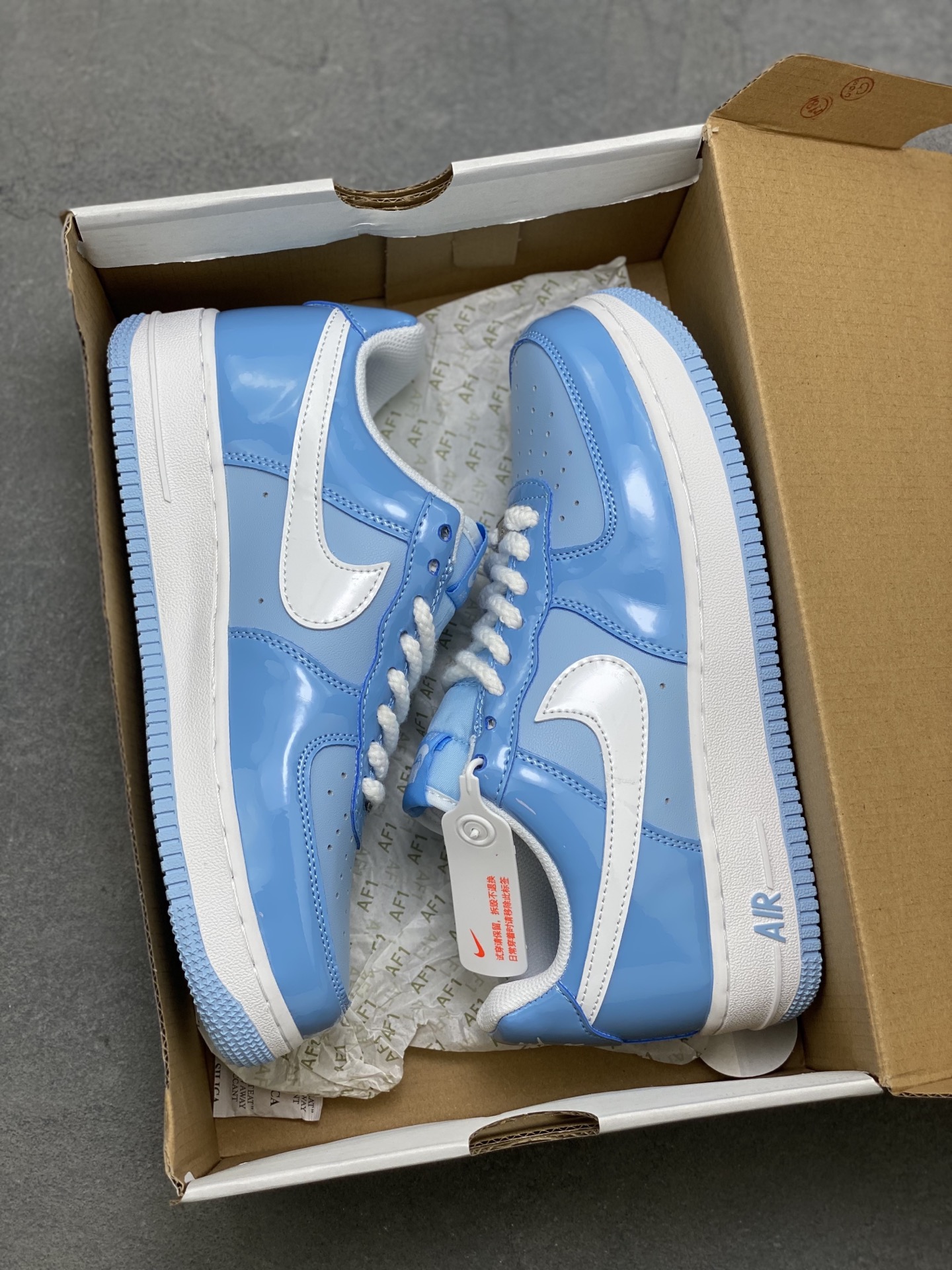 Nike Air Force 1 '07 Low Light Blue Leather Sneakers FQ8714-201 10 i1754849295637 4595 0 8