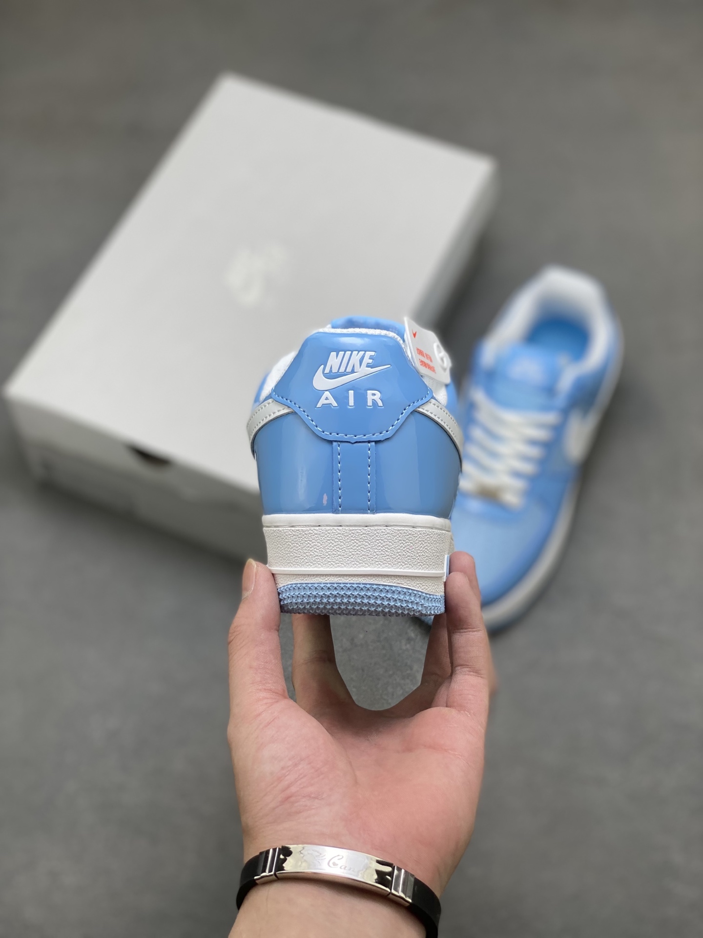 Nike Air Force 1 '07 Low Light Blue Leather Sneakers FQ8714-201 5 i1754849296573 961 0 3