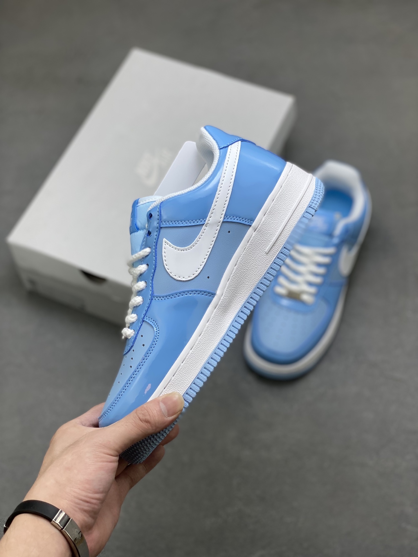 Nike Air Force 1 '07 Low Light Blue Leather Sneakers FQ8714-201 4 i1754849313504 7896 0 2