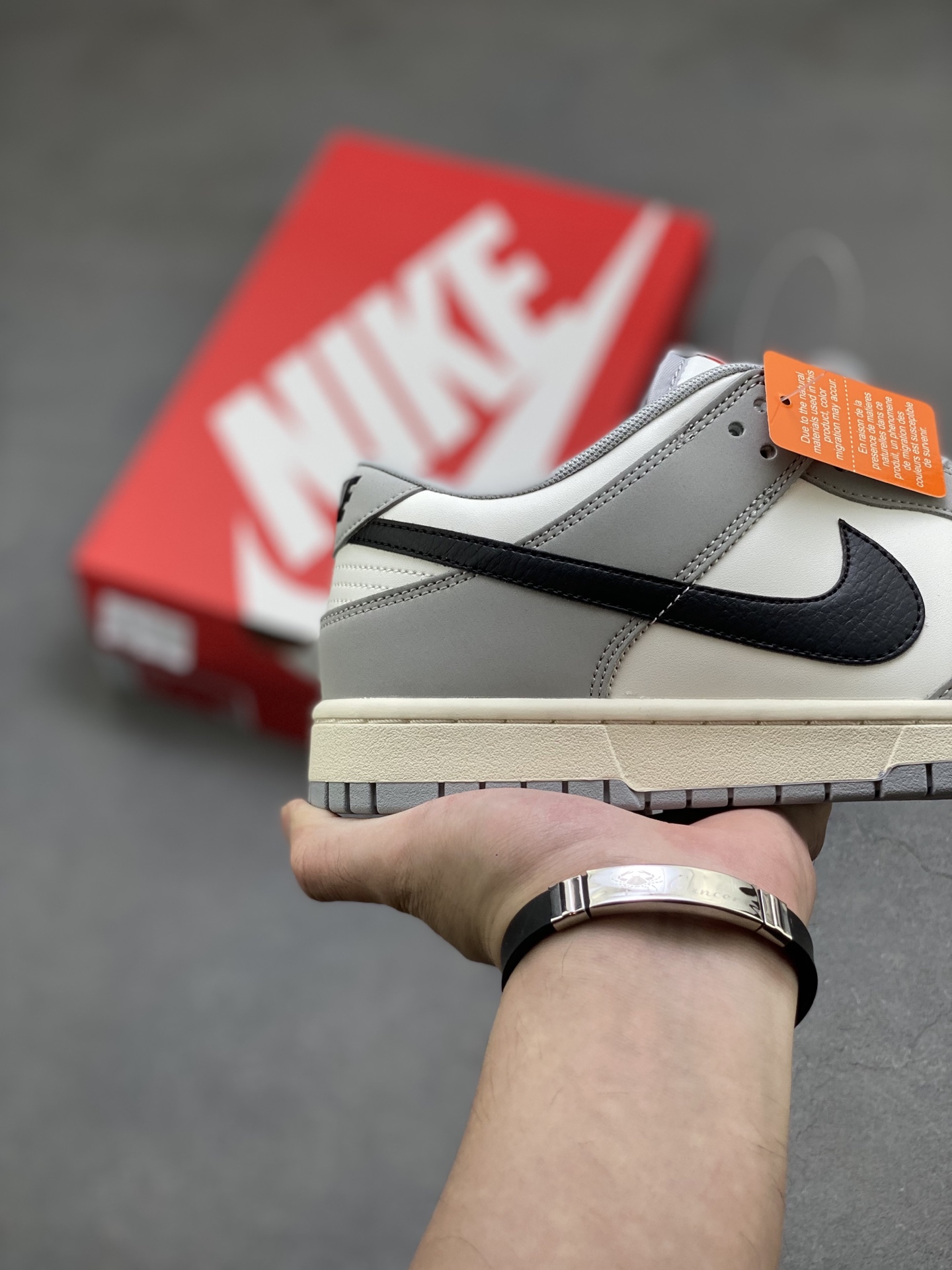 Nike Dunk Low Retro 'DIY' Custom Gray & White Leather Sneaker (IB3079-101) 6 i1755014748290 7480 0 4