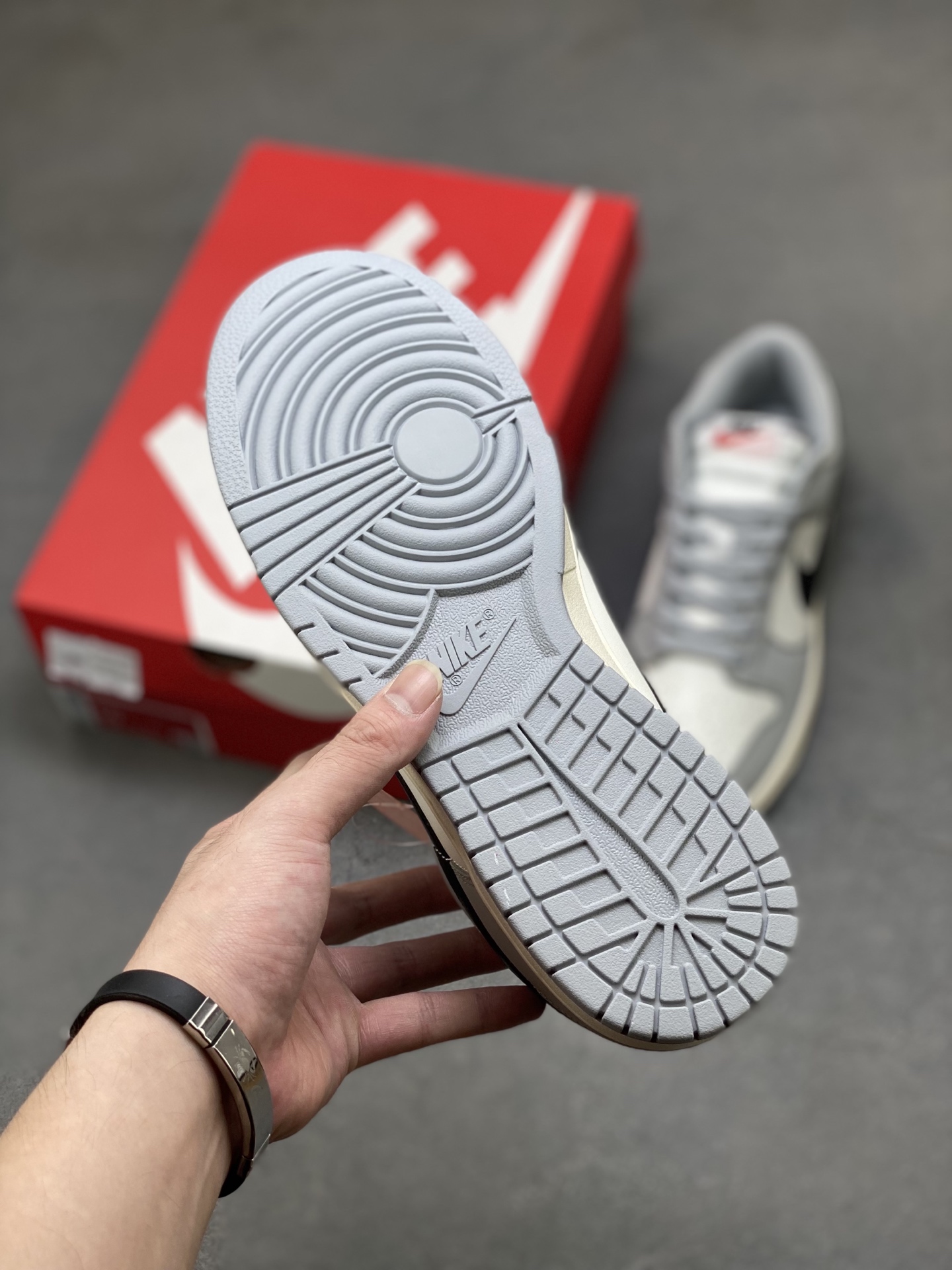 Nike Dunk Low Retro 'DIY' Custom Gray & White Leather Sneaker (IB3079-101) 7 i1755014750601 594 0 5