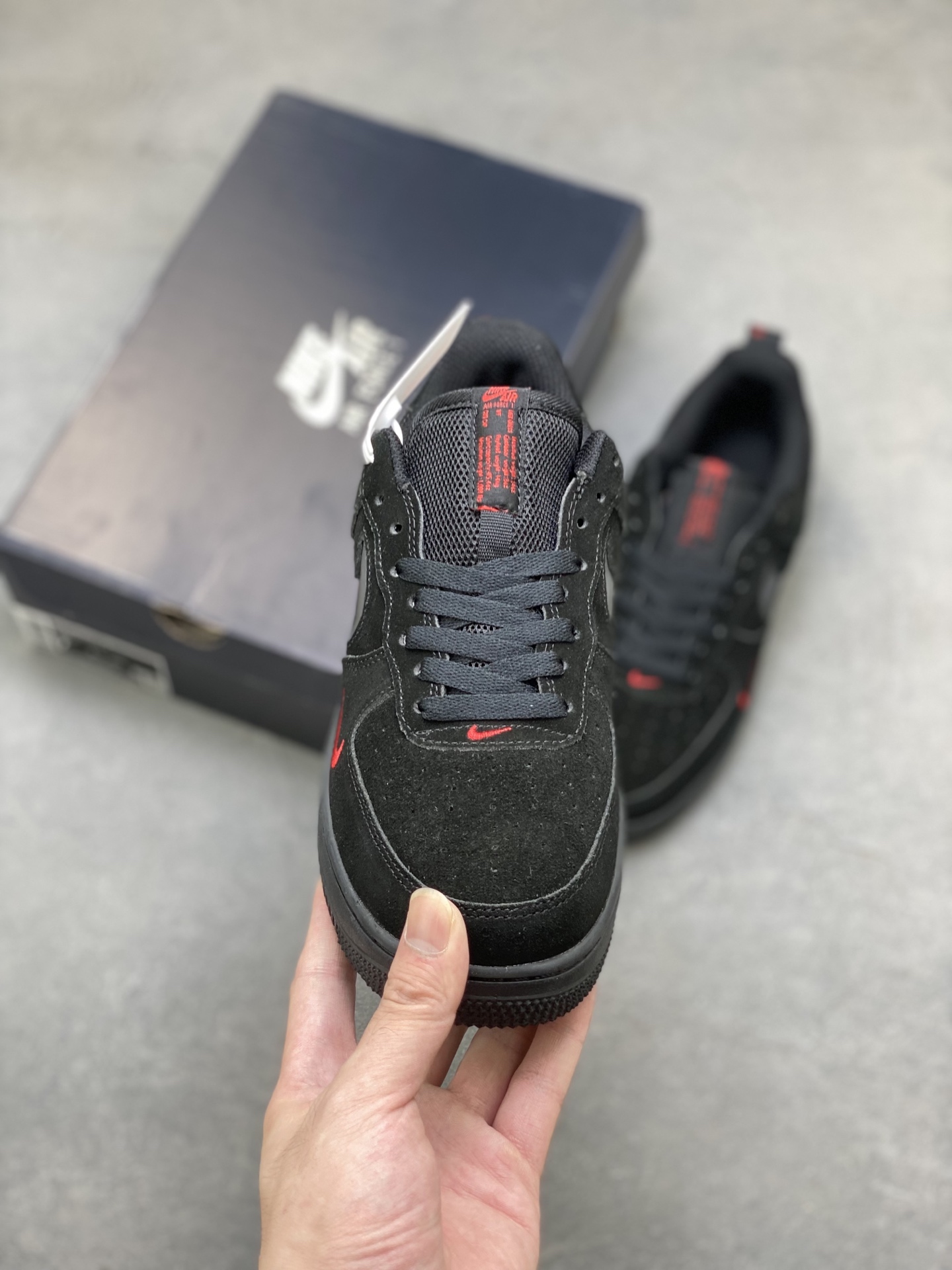 Nike Air Force 1 '07 Low Black/Red Stitching Limited Edition Sneakers 3 i1755015328721 8507 0 1