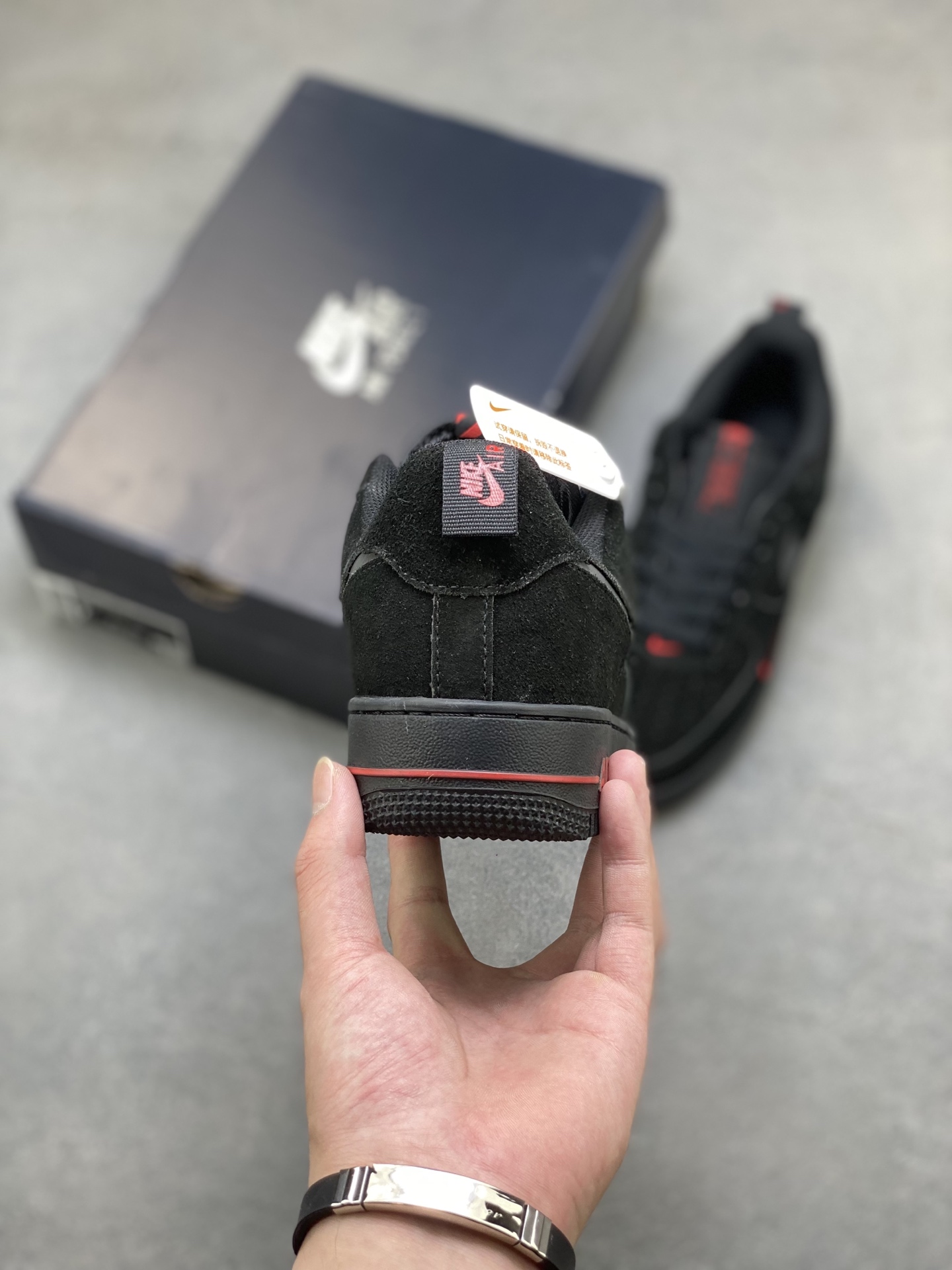 Nike Air Force 1 '07 Low Black/Red Stitching Limited Edition Sneakers 5 i1755015330064 7441 0 3