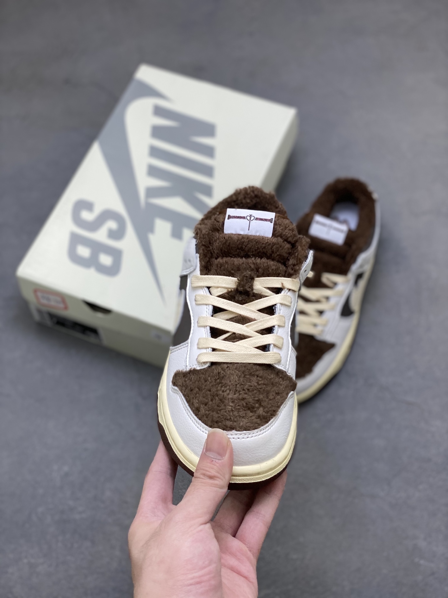 Nike Dunk Low Retro 'DIY' Custom Brown/White Sneakers, FD2629-037 3 i1755282674386 8669 0 1