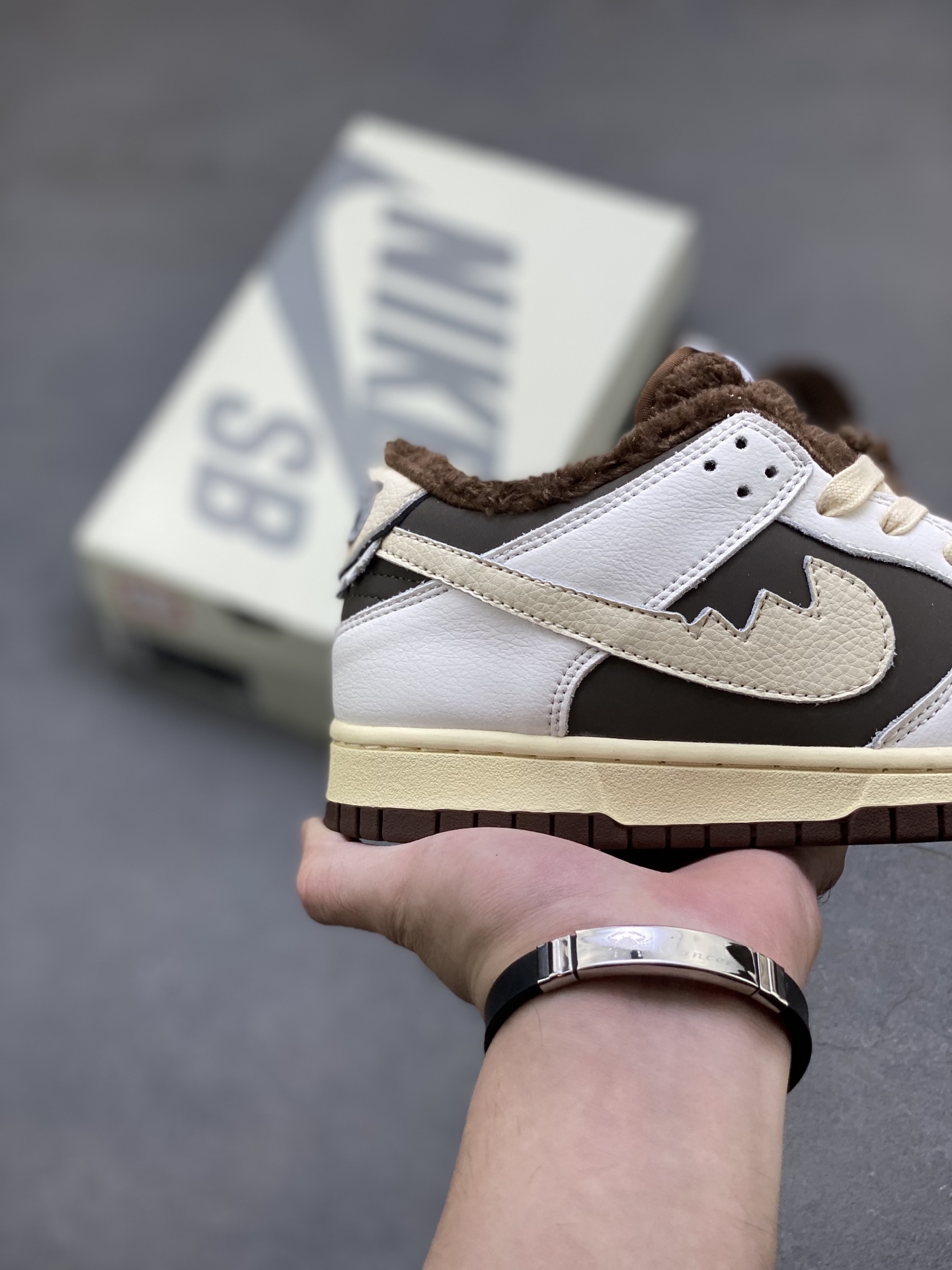 Nike Dunk Low Retro 'DIY' Custom Brown/White Sneakers, FD2629-037 6 i1755282674416 9707 0 4