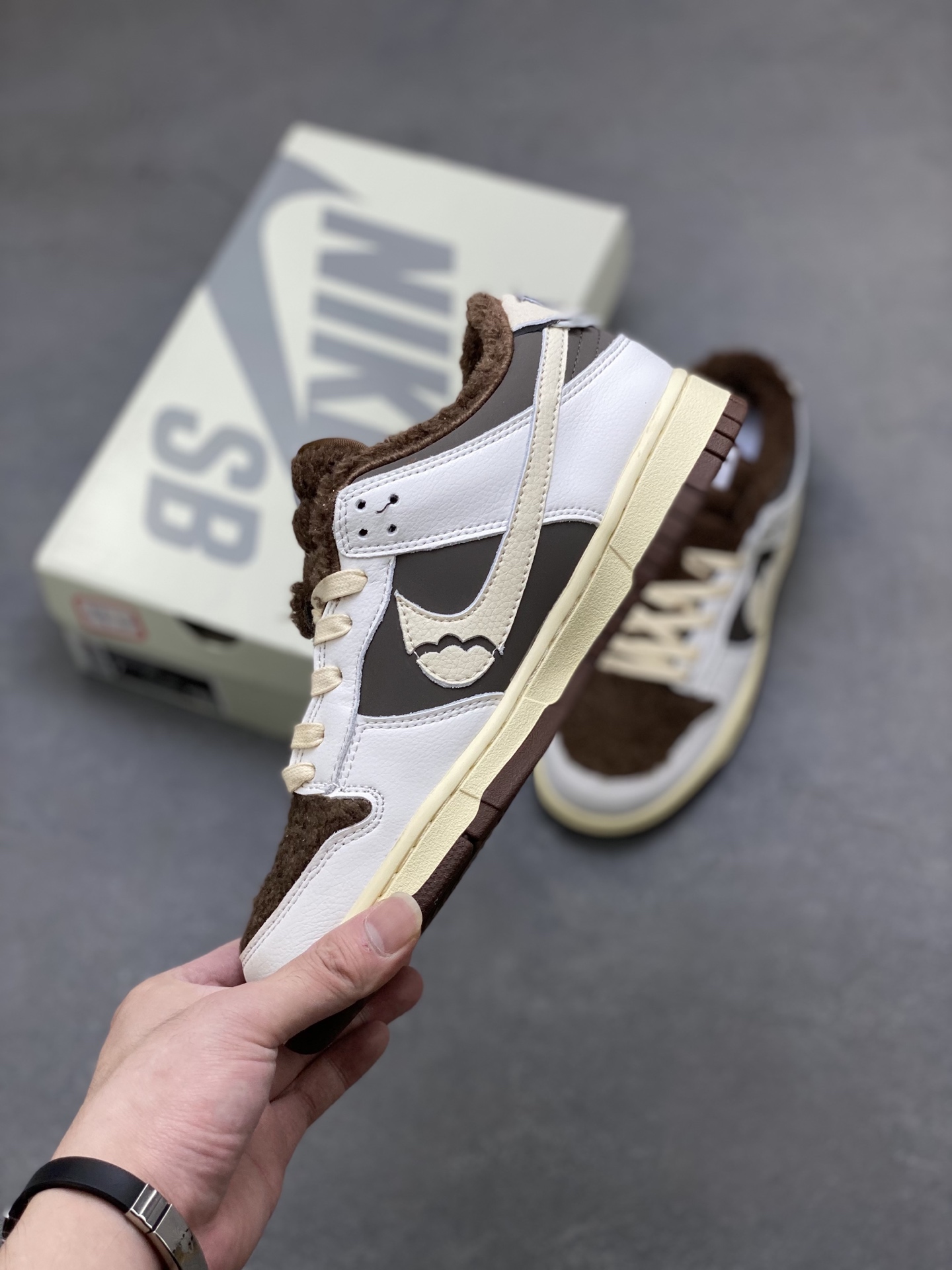 Nike Dunk Low Retro 'DIY' Custom Brown/White Sneakers, FD2629-037 4 i1755282681594 9013 0 2