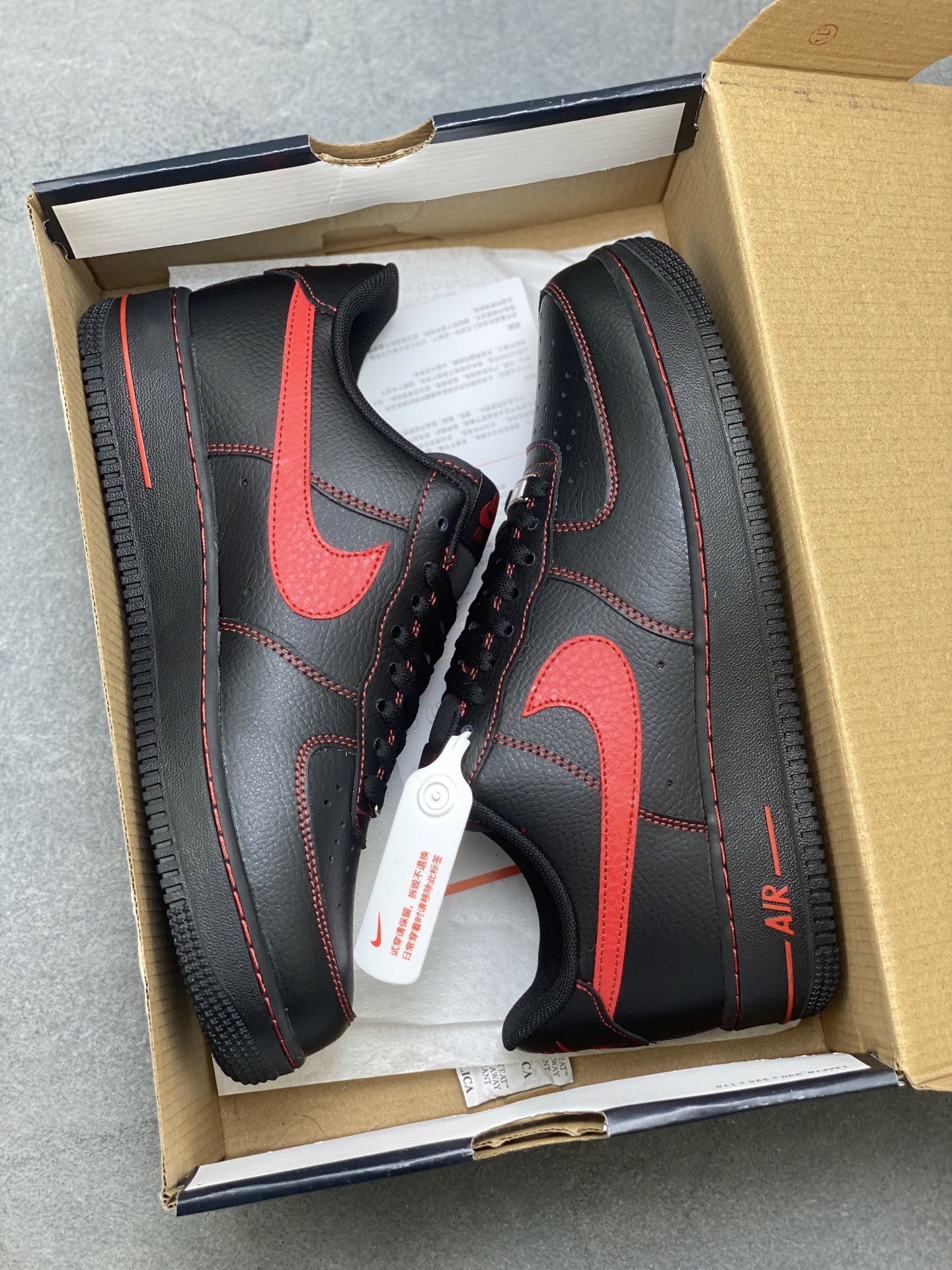 Nike Air Force 1 '07 Low Black/Red Limited Edition Sneakers HQ2037-005 10 i1757521318337 2283 0 8