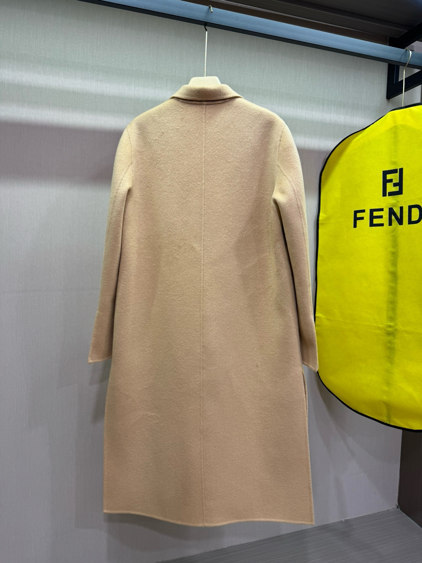 Fendi Women's Wool-Cashmere Blend Coat with Mink Pocket Detail 9 i1725504724 7698 0