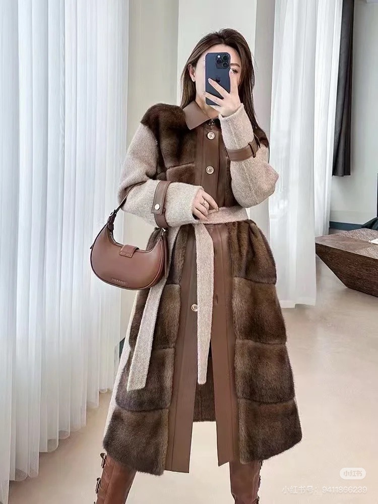 Loro Piana Wool & Mink Fur Coat with Goose Down Padding - Elegant Outerwear 3 i1732589006 7125 6