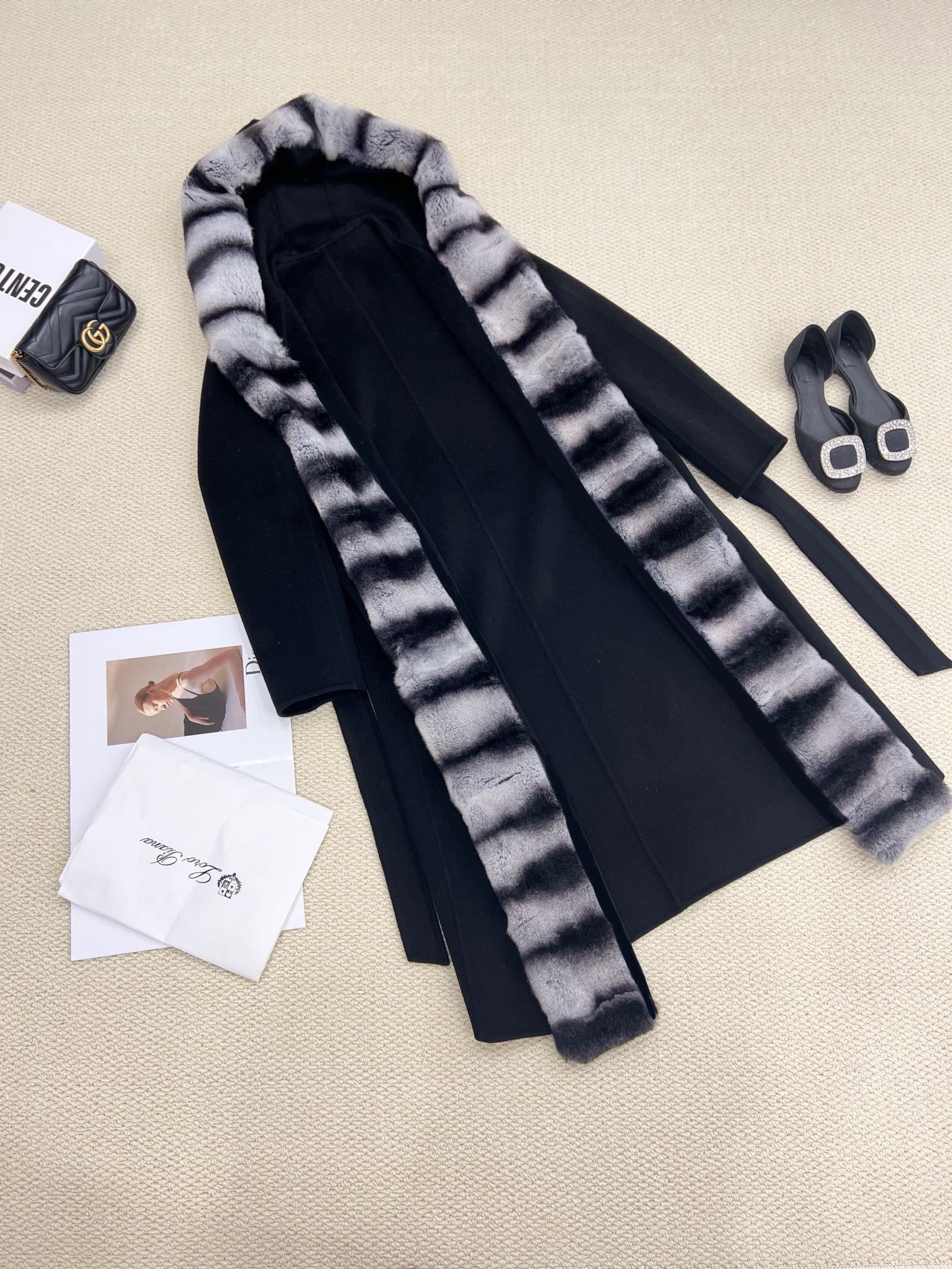 Loro Piana Inspired Wool-Blend Hooded Coat with Rex Rabbit Fur Trim 5 i1733034860 2667 8