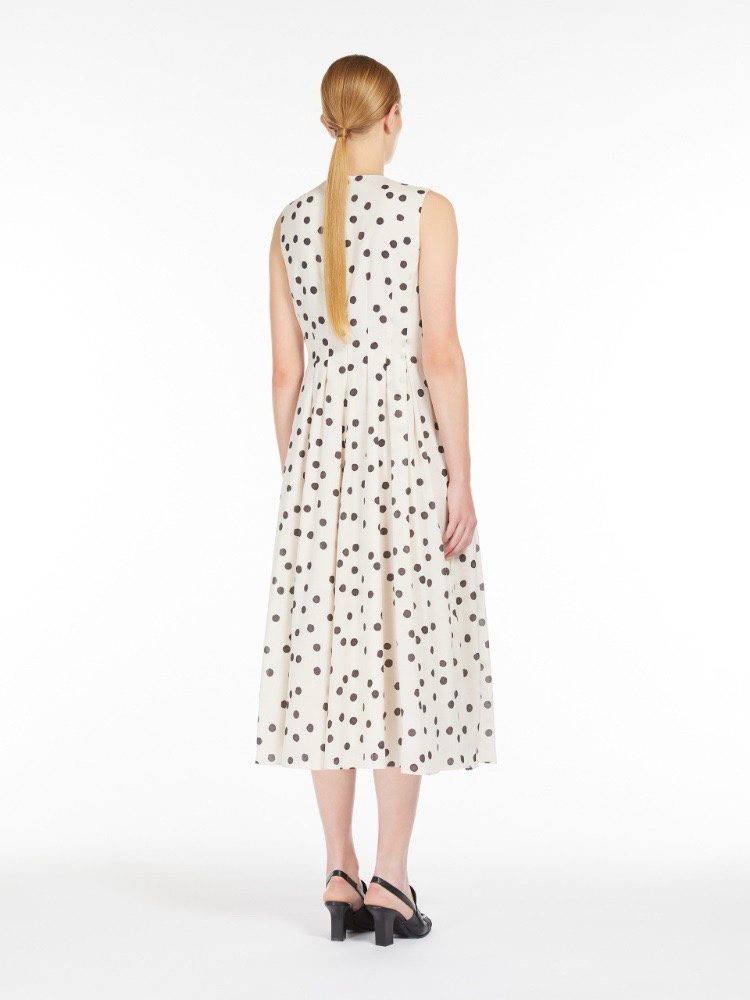 MaxMara 2025 Sleeveless Printed Cotton Dress - Elegant Polka Dot Design 3 i1743758863 5553 7