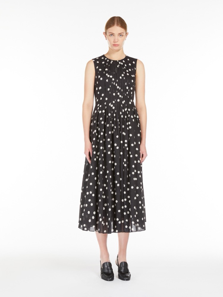 MaxMara 2025 Sleeveless Cotton Printed Dress - Elegant Polka Dot Design 4 i1743758880 8936 4
