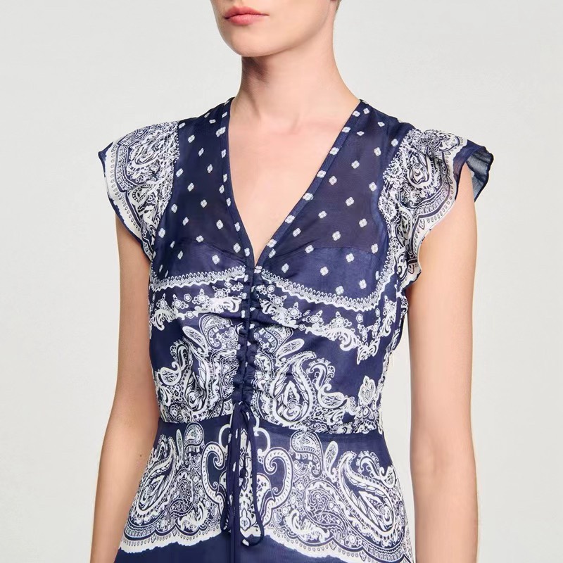 Elegant Floral V-Neck Ruffle Hem Mini Dress - Chic and Comfortable Summer Style 5 i1748078952 2454 0