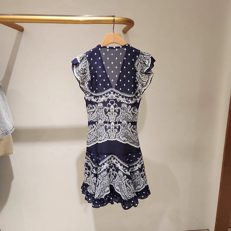 Elegant Floral V-Neck Ruffle Hem Mini Dress - Chic and Comfortable Summer Style 10 i1748078952 9006 5