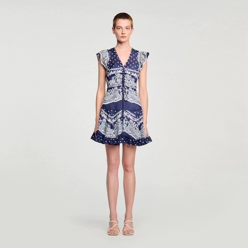 Elegant Floral V-Neck Ruffle Hem Mini Dress - Chic and Comfortable Summer Style 4 i1748078952 9929 4