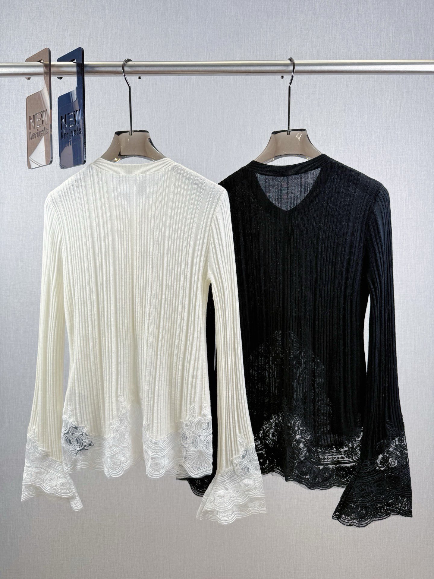 Elegant Lace Trimmed Cardigan in Premium Yangtze Wool - Autumn Collection 6 i1752289711 6492 2