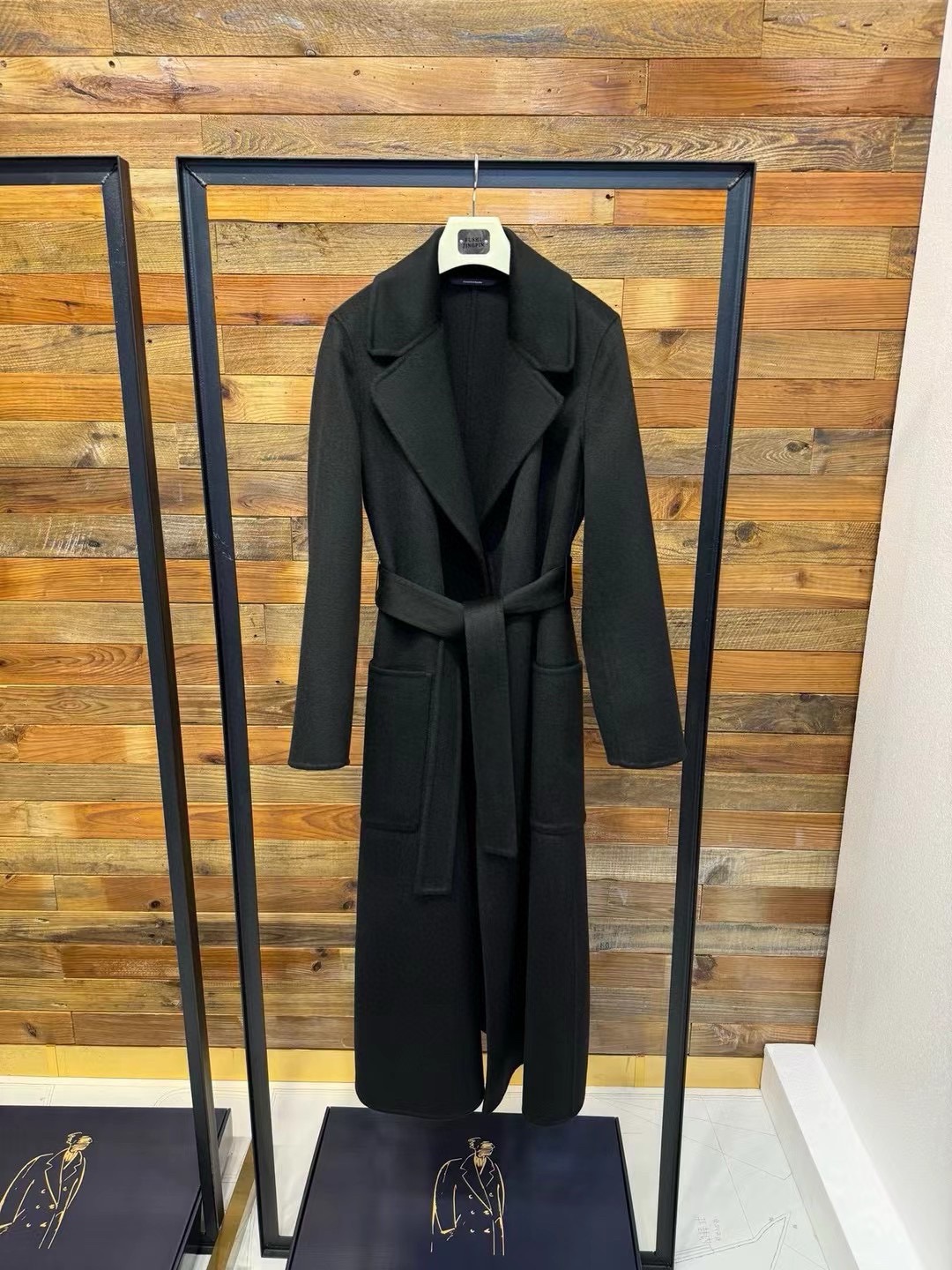 S Maxmara Paolore Black Wool Coat - Longline Classic Robe Style 5 i1758515344 5090 2