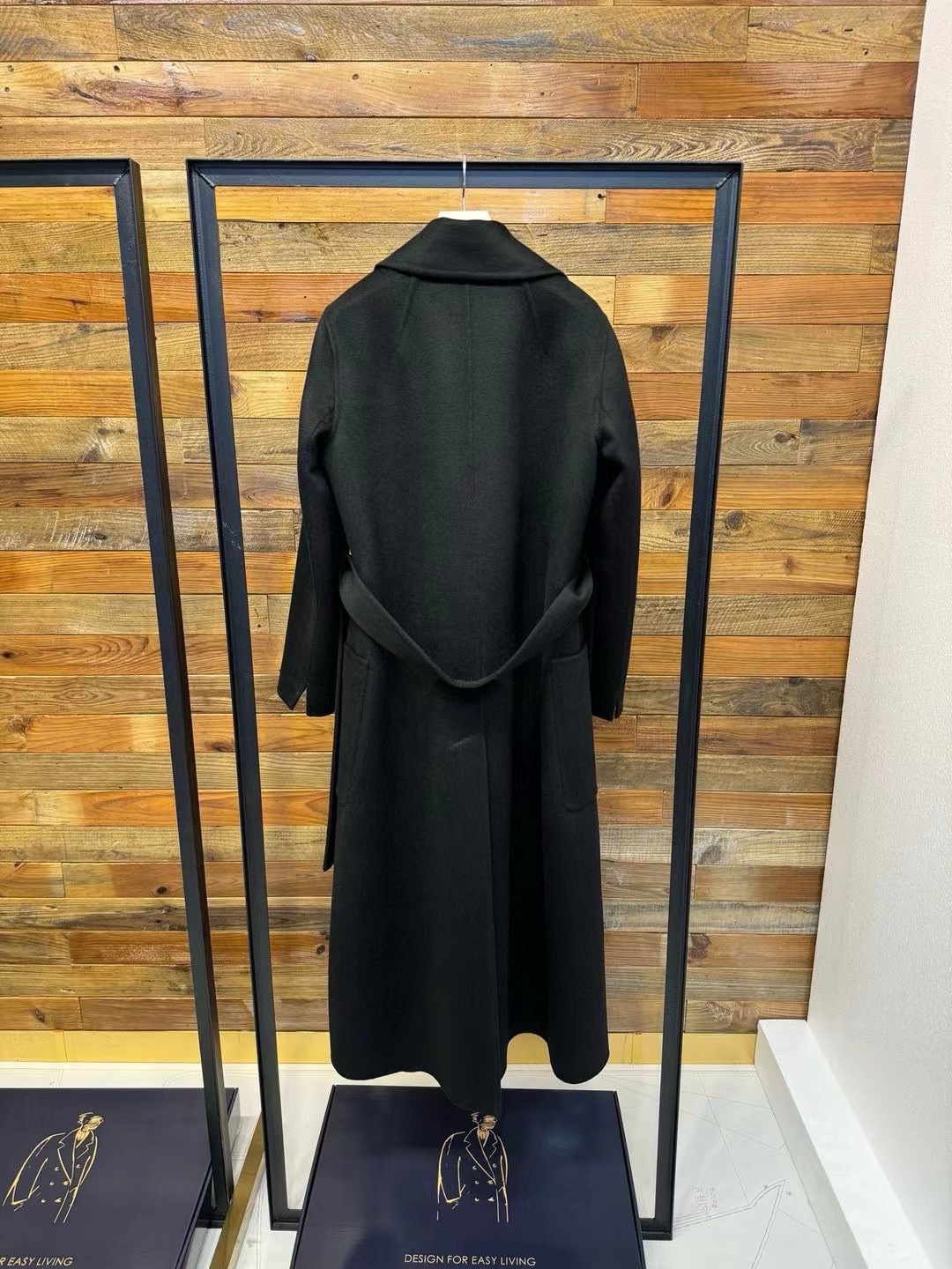 S Maxmara Paolore Black Wool Coat - Longline Classic Robe Style 4 i1758515344 6365 8