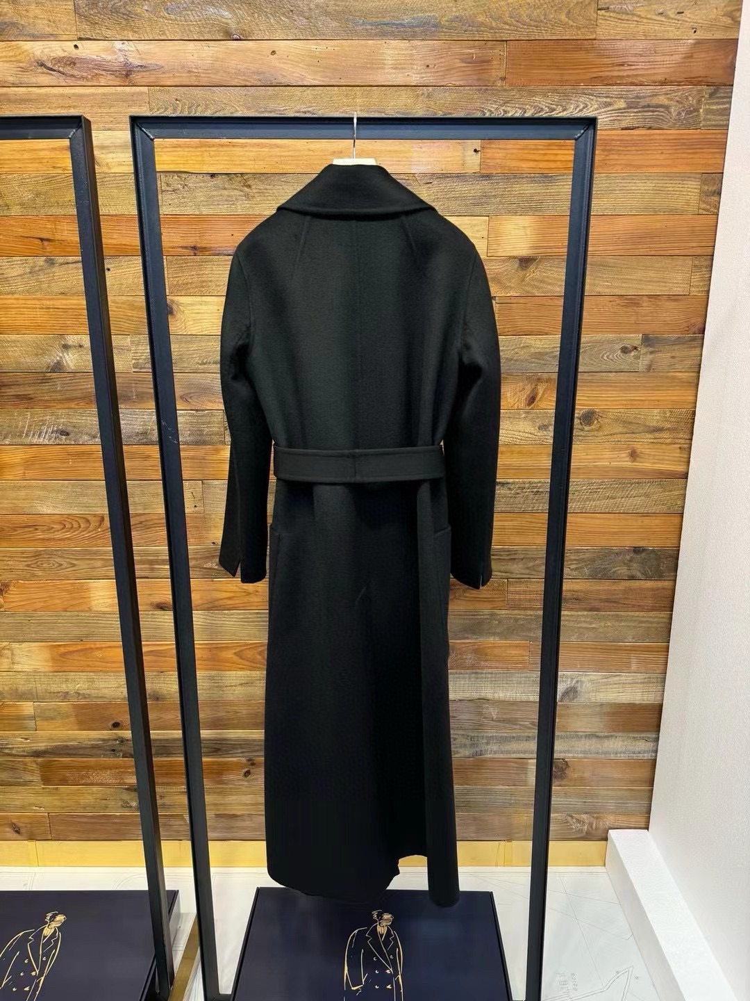 S Maxmara Paolore Black Wool Coat - Longline Classic Robe Style 6 i1758515344 9809 6