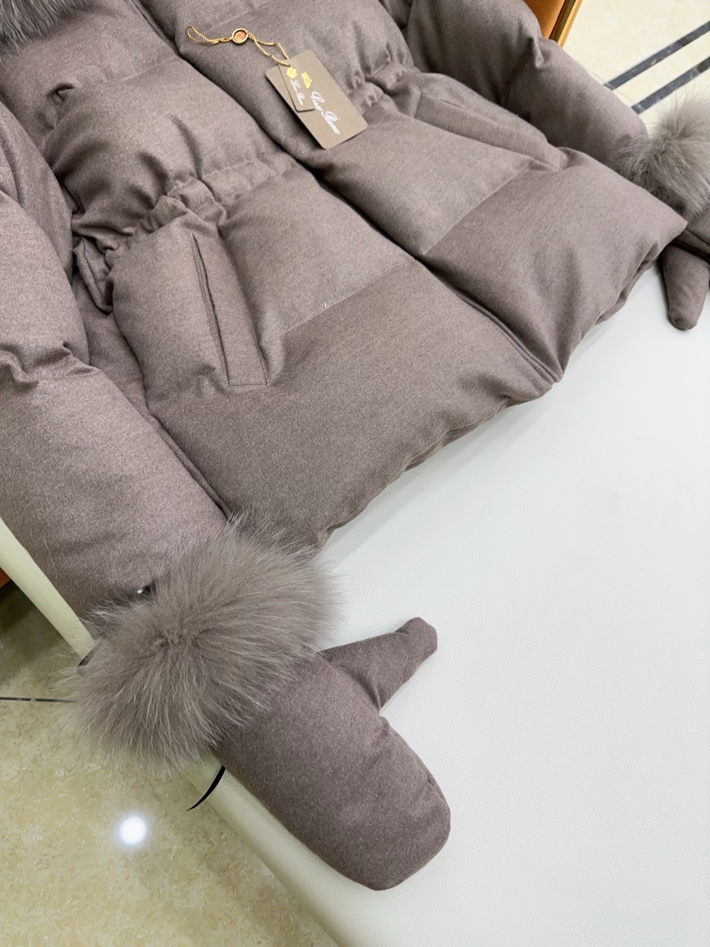 Luxury Wool & Cashmere Down Coat with Fox Fur Collar - Includes Gloves 7 i1759567748 2270 3