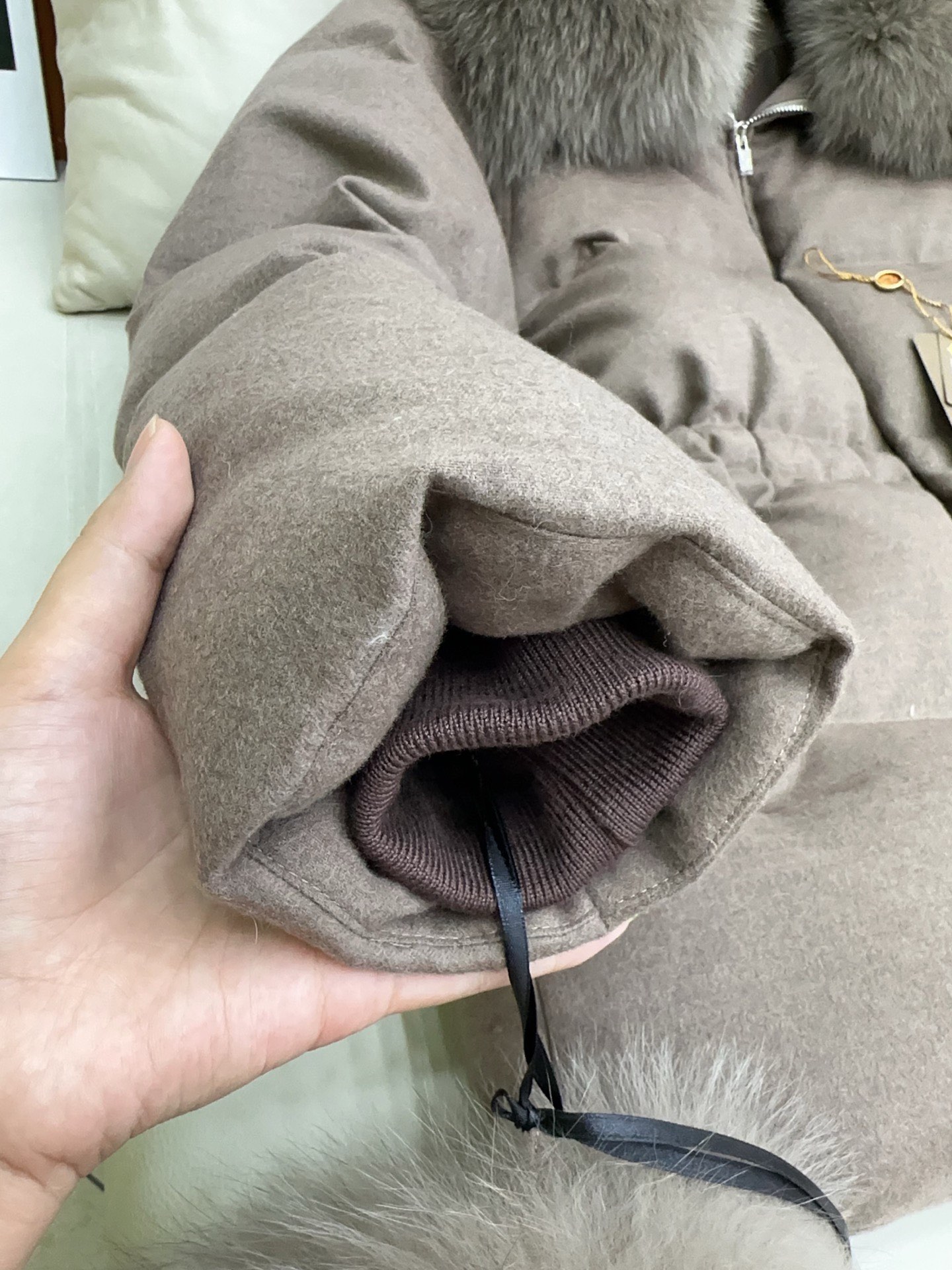 Luxury Wool & Cashmere Down Coat with Fox Fur Collar - Includes Gloves 8 i1759567748 8128 2