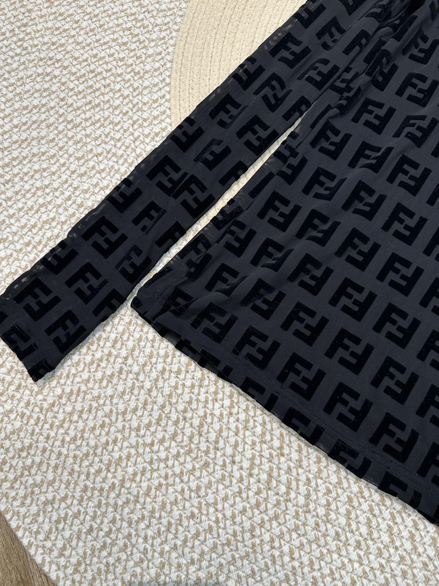 Fendi Women's Lettering Detail Undershirt - Luxurious Burnout Fabric 7 i1759813545 1015 7