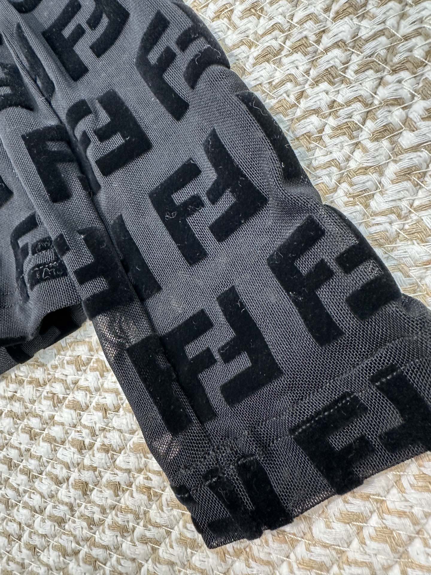 Fendi Women's Lettering Detail Undershirt - Luxurious Burnout Fabric 9 i1759813545 3349 6