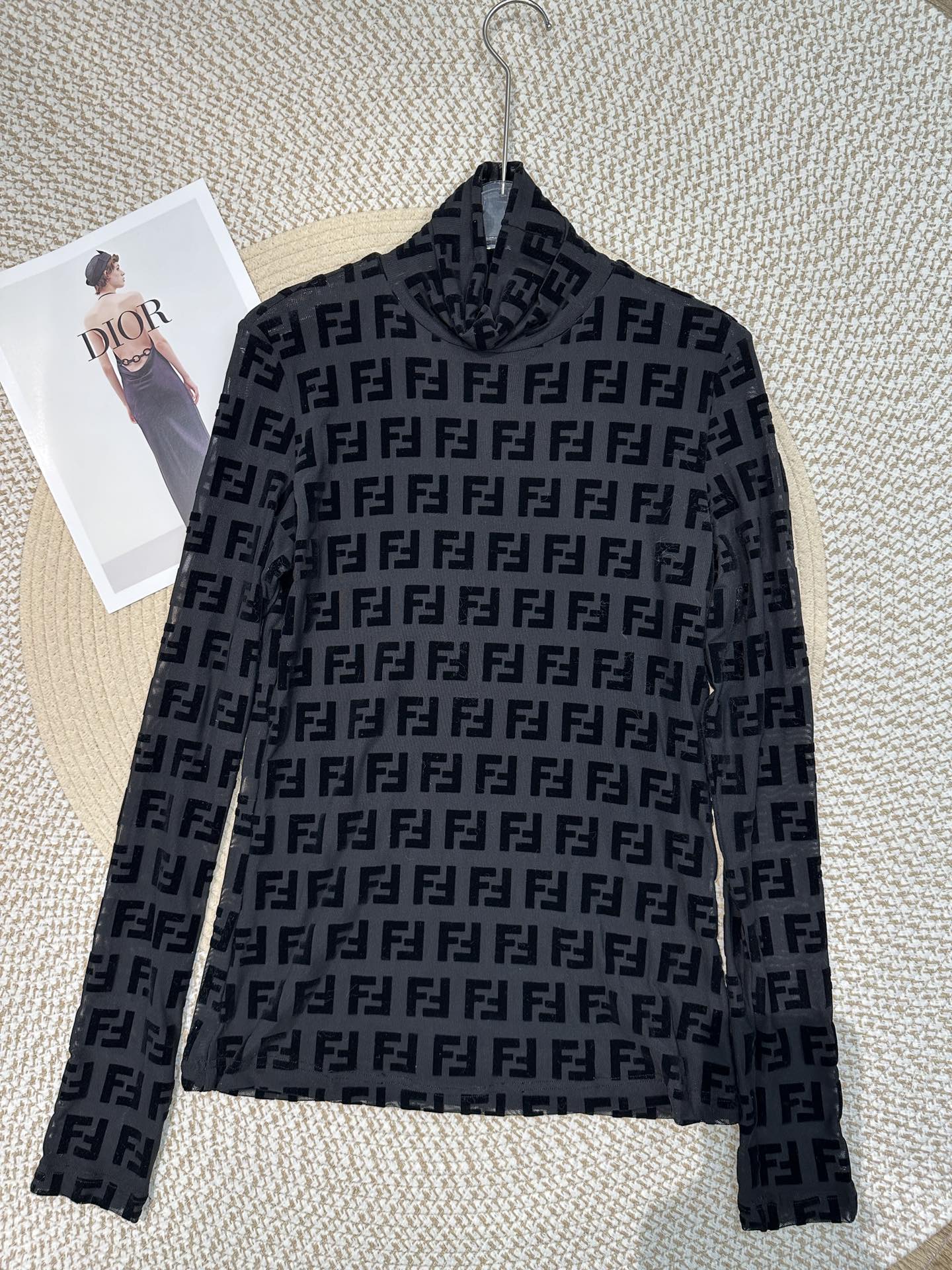 Fendi Women's Lettering Detail Undershirt - Luxurious Burnout Fabric 10 i1759813545 544 4