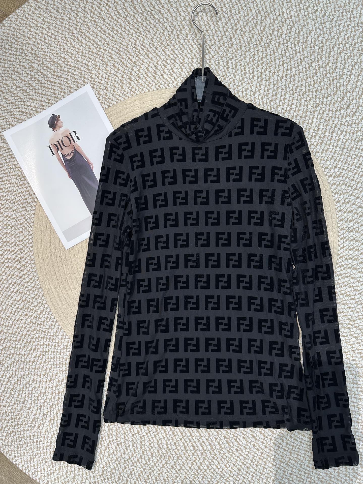 Fendi Women's Lettering Detail Undershirt - Luxurious Burnout Fabric 5 i1759813545 8048 2