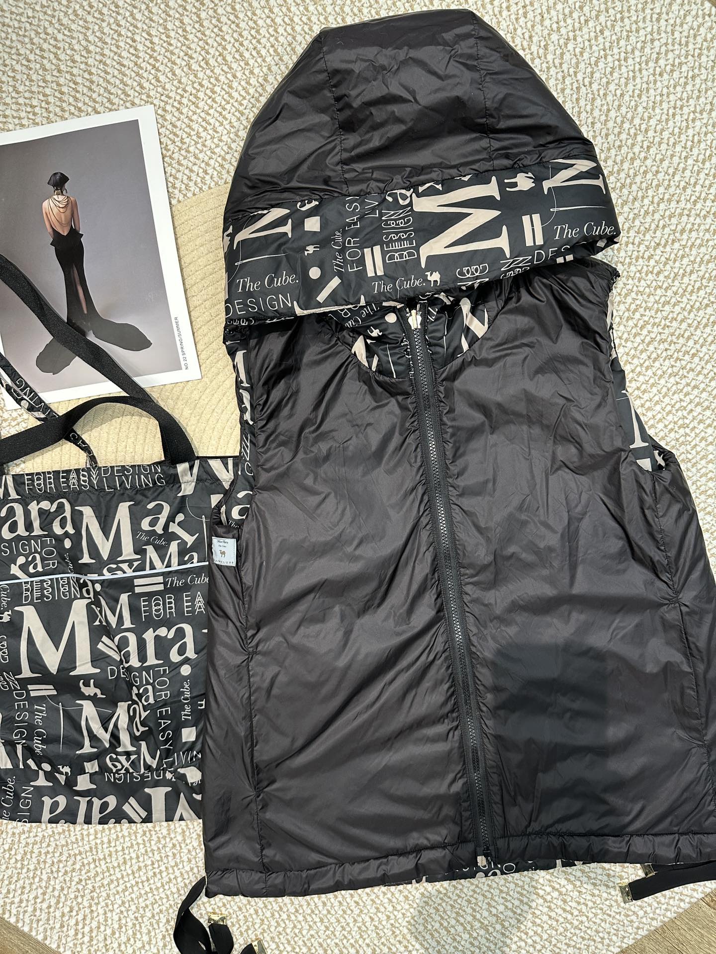 Max Mara Reversible Hooded Vest - Camel Hair & Printed Design, Early Autumn 2025 3 i1759816983 576 3