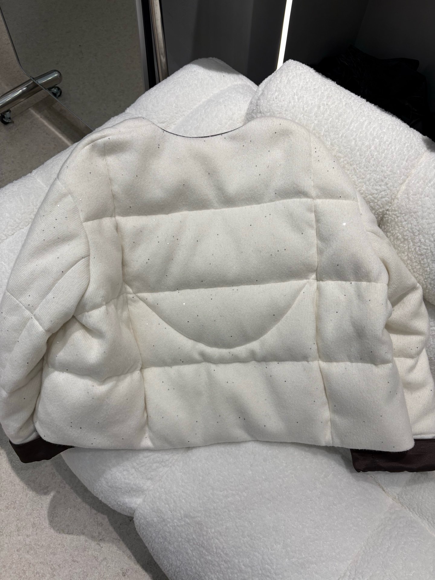 Fendi Cashmere Knit Goose Down Puffer Jacket with Sequin Embellishments 6 i1761815308 7403 0