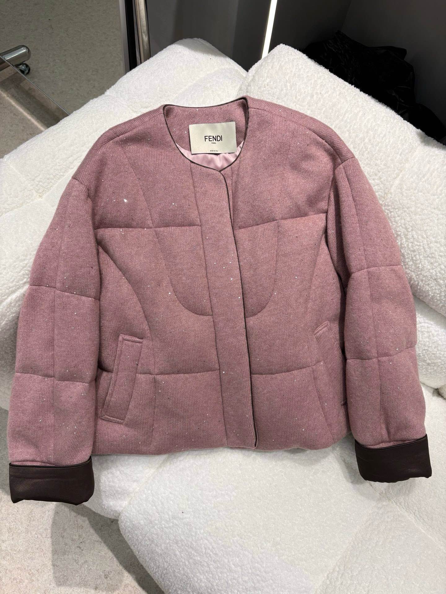 Fendi Cashmere Knit Goose Down Puffer Jacket with Sequin Embellishments 2 i1761815317 8866 5