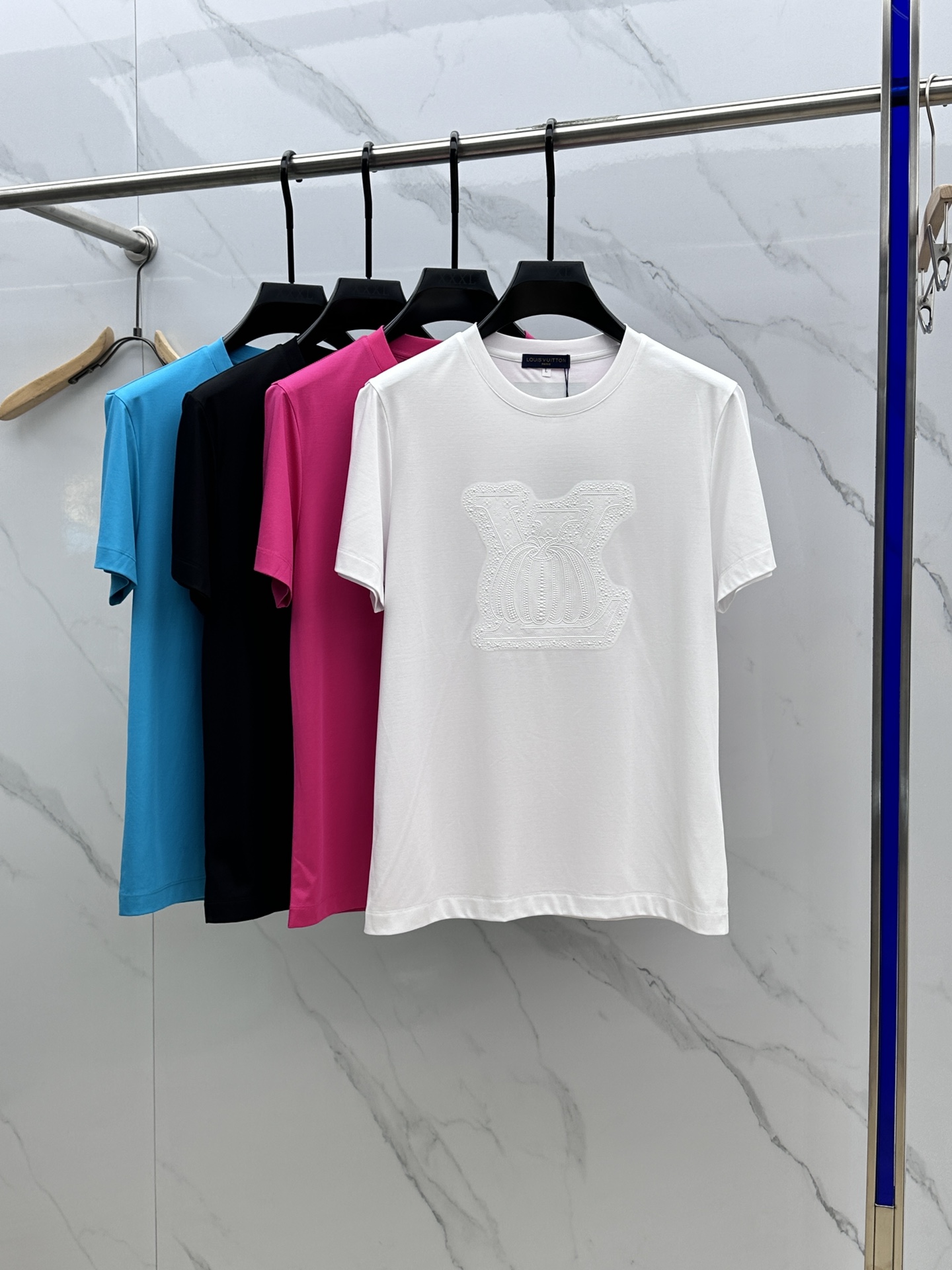 Louis Vuitton Clothing T-Shirt Best Designer Replica
 Embroidery Cotton Mercerized Summer Collection