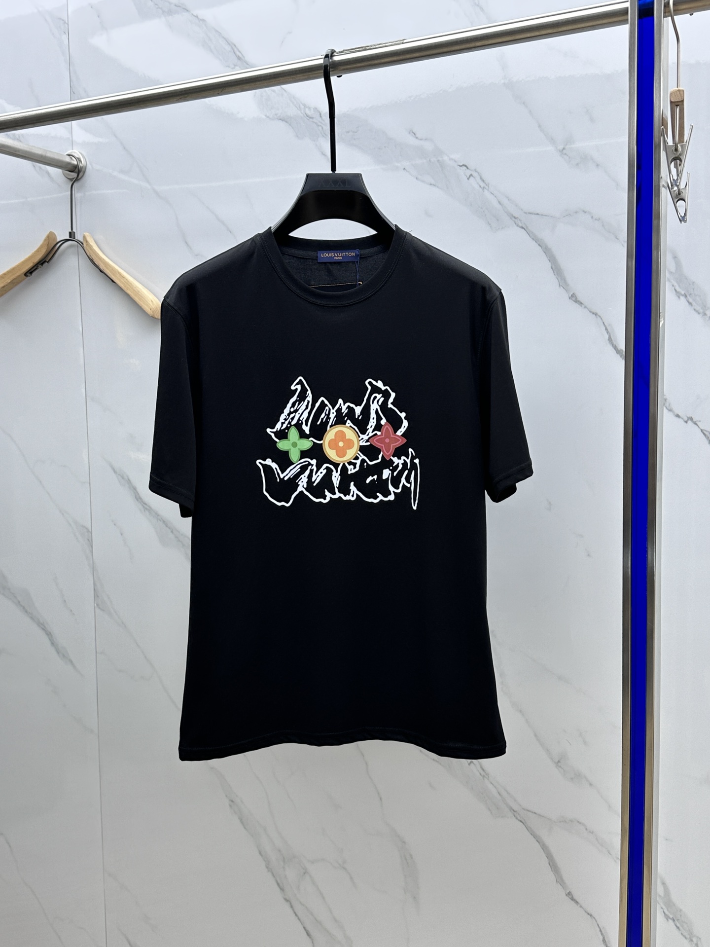 Louis Vuitton Clothing T-Shirt Embroidery Cotton Mercerized Summer Collection