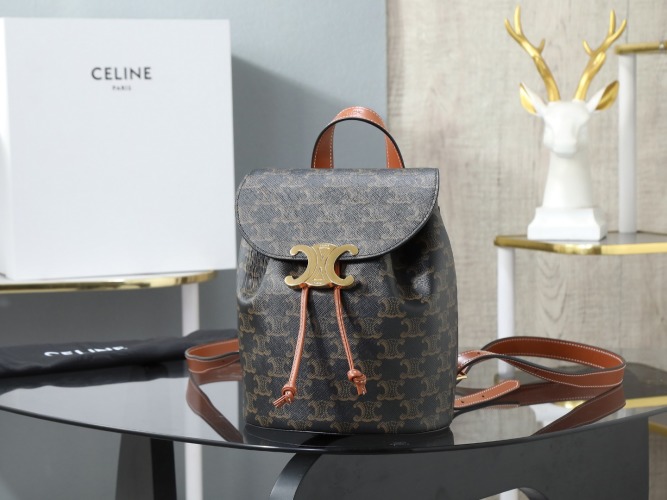 Celine Bonnie Smooth Calfskin Backpack with Triomphe Closure, Adjustable Straps 1 Celine Bonnie Smooth Calfskin Backpack with Triomphe Closure, Adjustable Straps