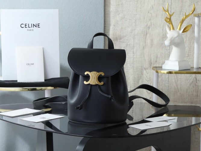 Celine Bonnie Backpack in Smooth Calfskin Leather with Triomphe Clasp