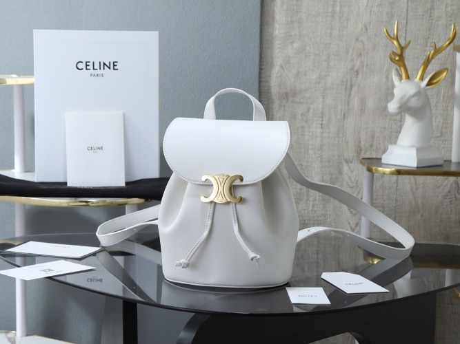 Celine Bonnie Backpack in Smooth Calfskin Leather with Triomphe Closure 1 Celine Bonnie Backpack in Smooth Calfskin Leather with Triomphe Closure