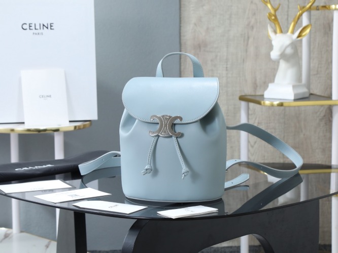 Celine Bonnie Backpack in Smooth Calfskin Leather with Triomphe Closure 1 Celine Bonnie Backpack in Smooth Calfskin Leather with Triomphe Closure
