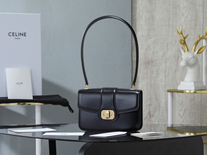 Celine Josephine White Triomphe Leather Shoulder Bag - Spring Essential