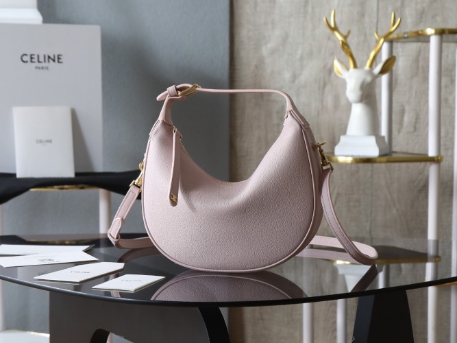 Celine Lulu Bag, Full Steel Hardware, Retro Moon Handbag, 22x15x5cm